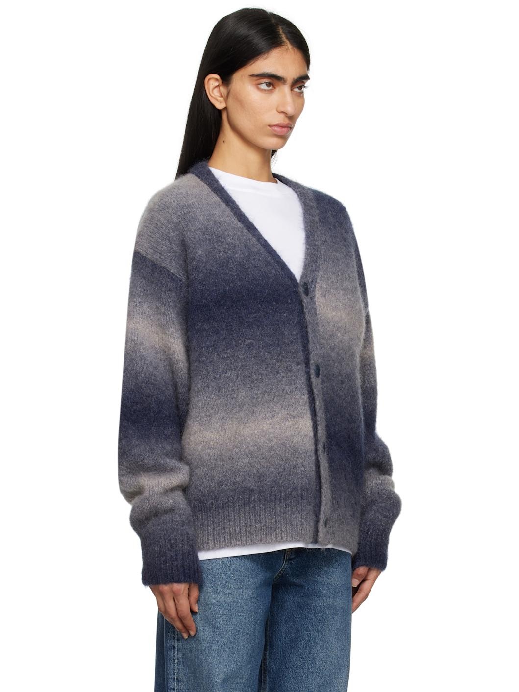 Navy Alpaca Cardigan - 2