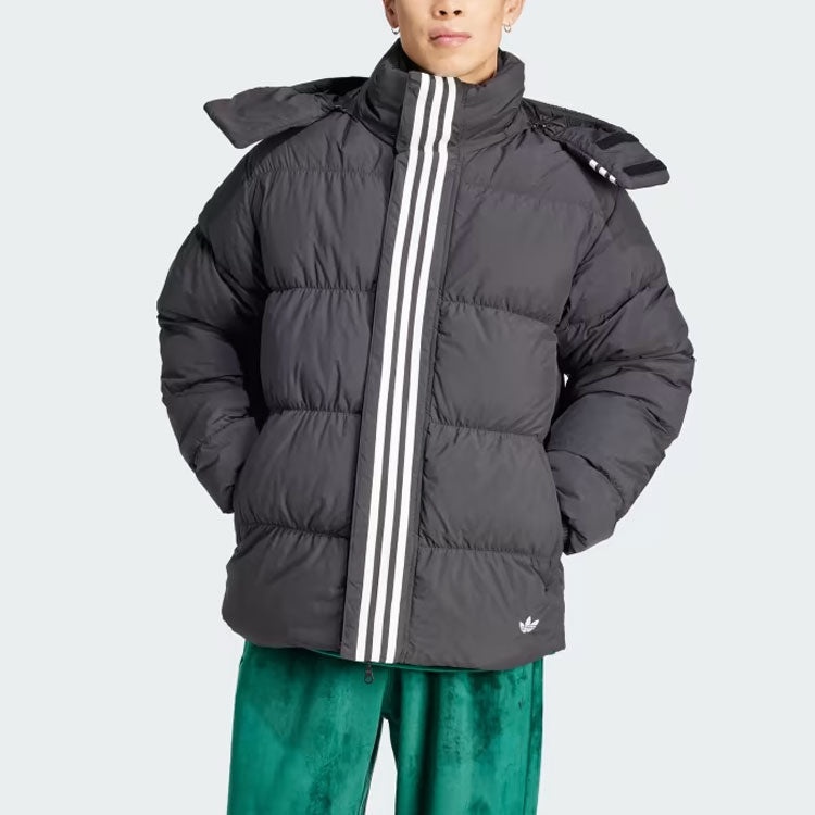 adidas Originals Rifta Down Regen Hooded Puffer Jacket 'Black White' HZ0688 - 2