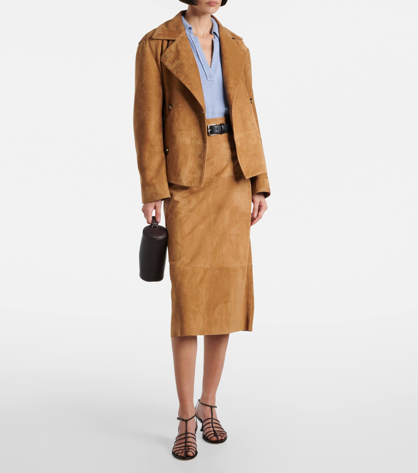 Leather midi skirt - 2