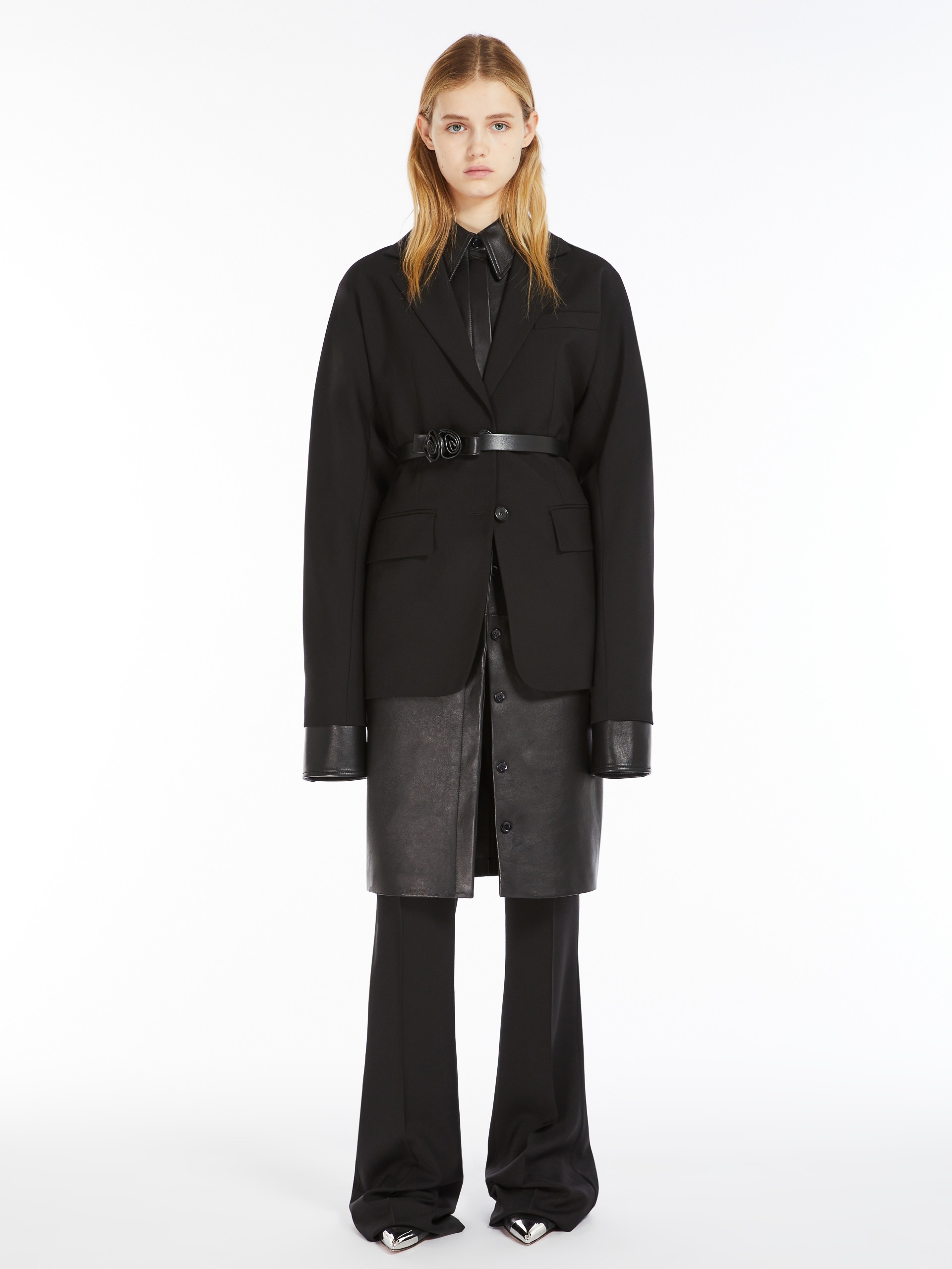 OIDIO Nappa leather shirt dress - 2