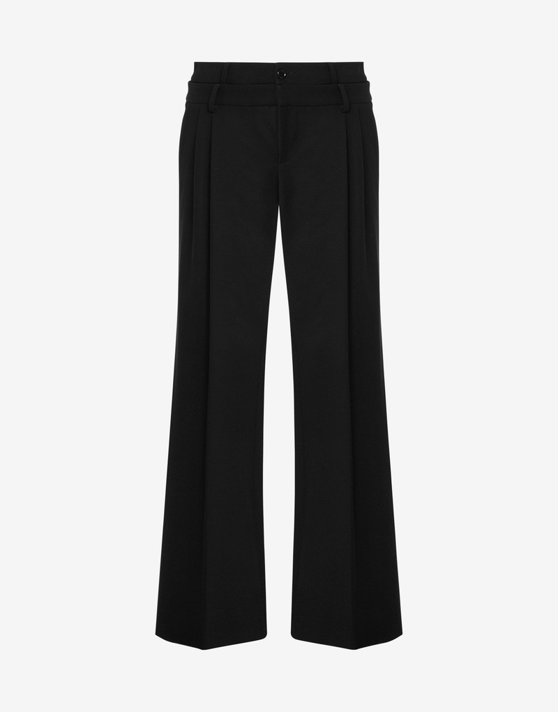 NYLON-COTTON STRETCH GABARDINE TROUSERS 1