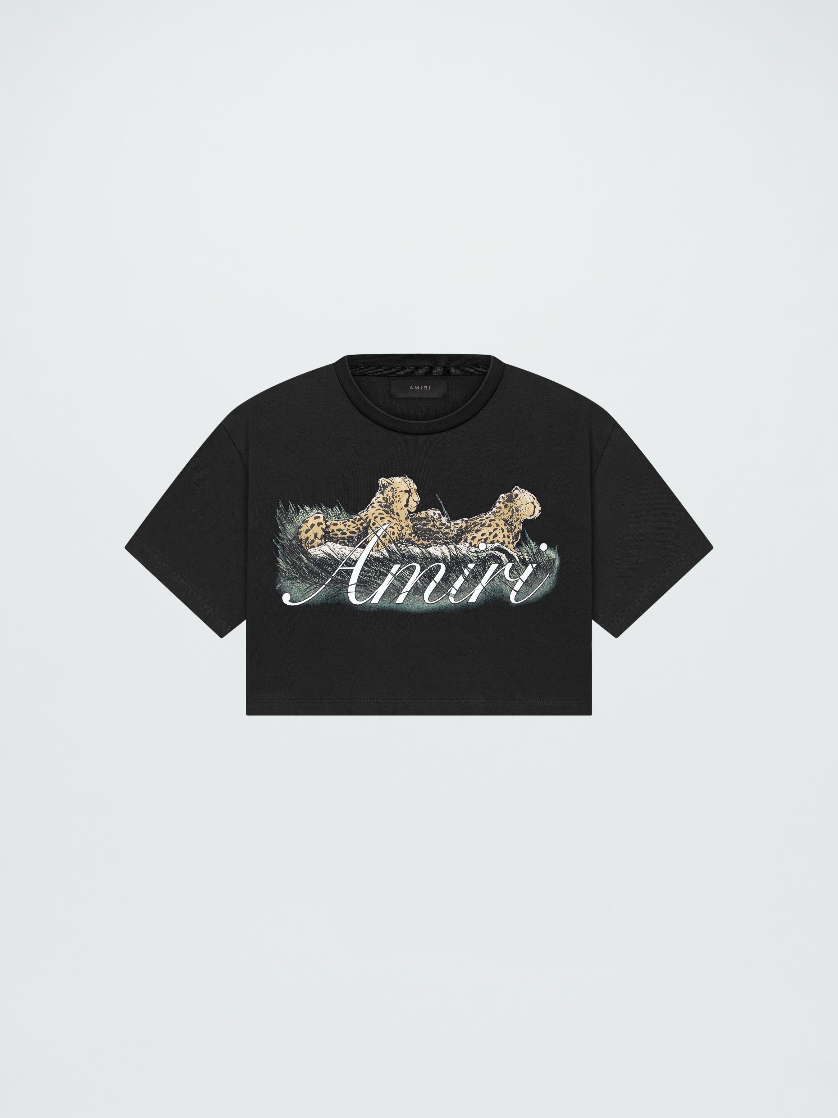 CHEETAH CROPPED TEE - 1