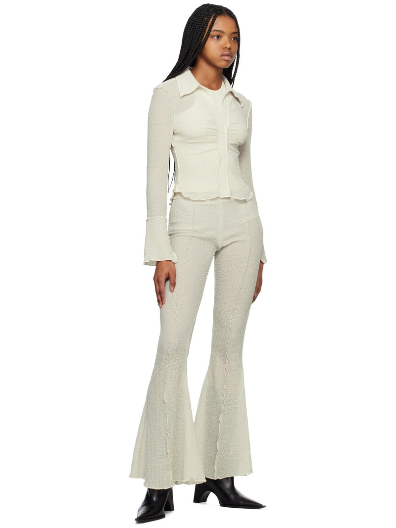 Yuzefi Off-White Flared Trousers outlook