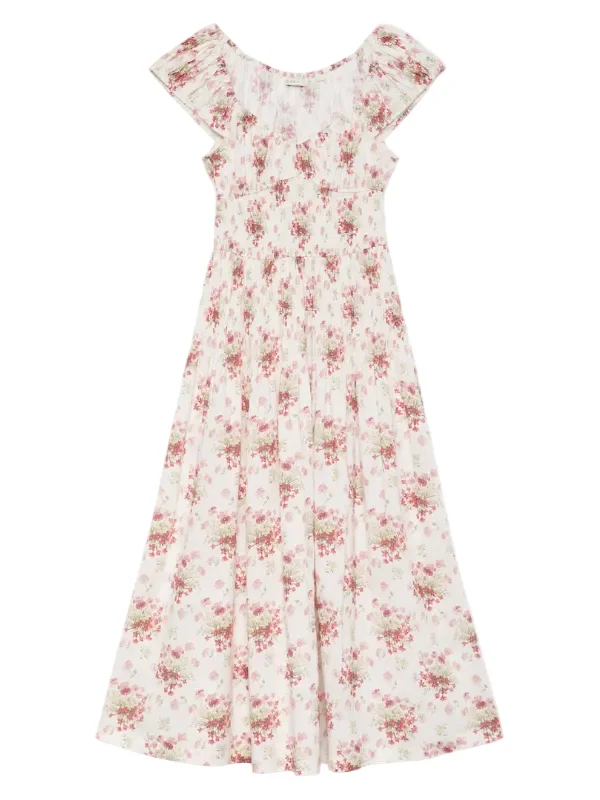 Quinette Dress in Ivory Lantana Floral - 1