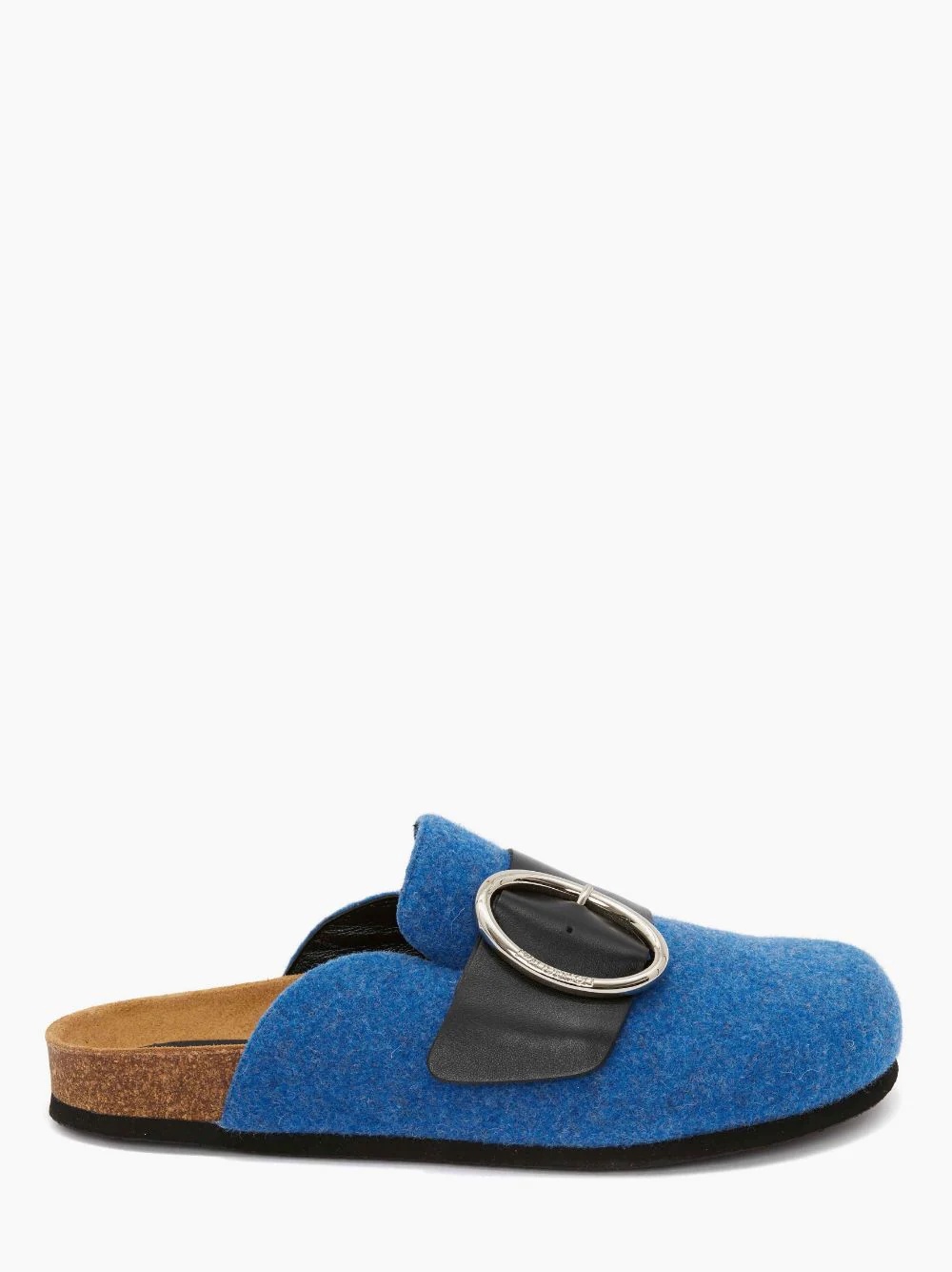 MEN’S FELT BUCKLE LOAFER MULES - 1