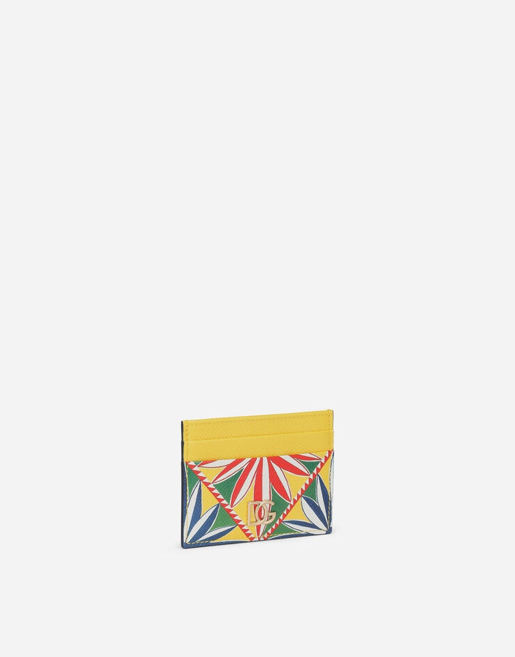 Dauphine calfskin card holder with Carretto print - 2