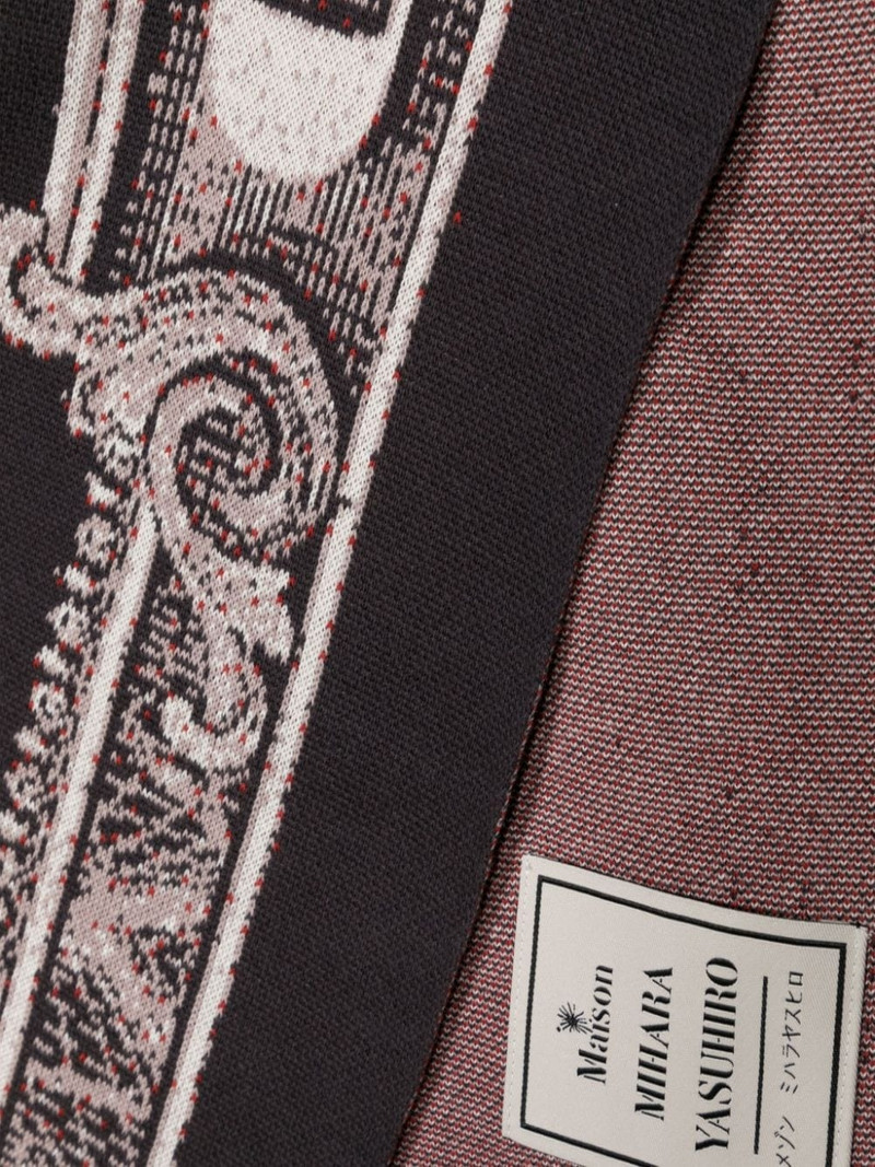 Maison MIHARAYASUHIRO patterned intarsia-knit scarf outlook