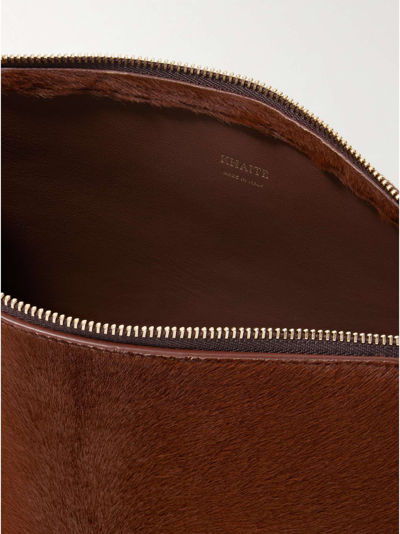 Lina medium calf hair shoulder bag Brown - 5