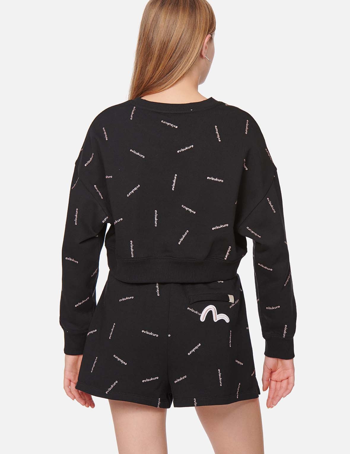 Allover Logo Glitter Print Sweatshirt - 4