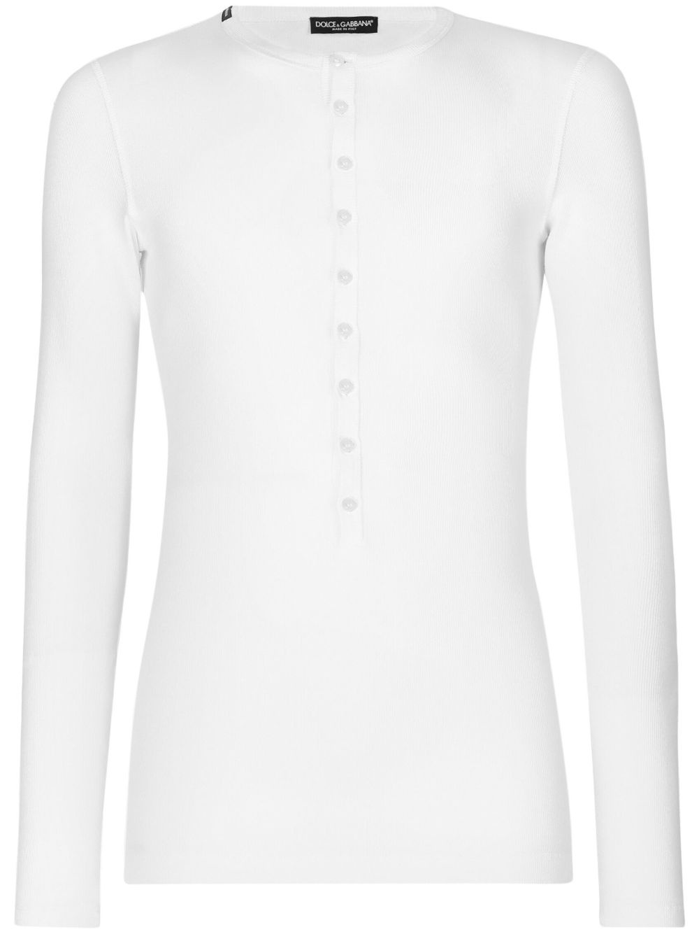 long-sleeve button-fastening top - 1