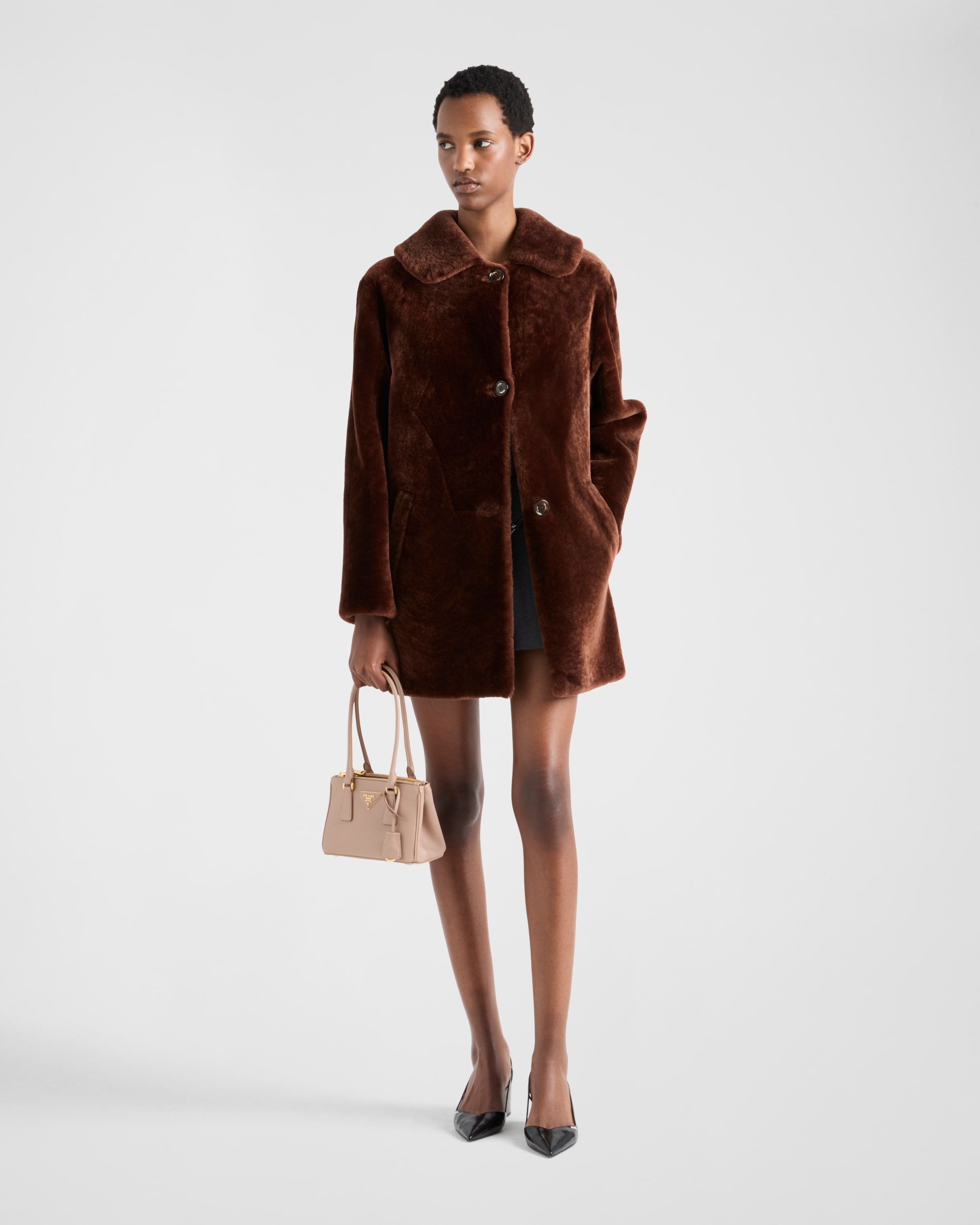 Shearling caban jacket - 2