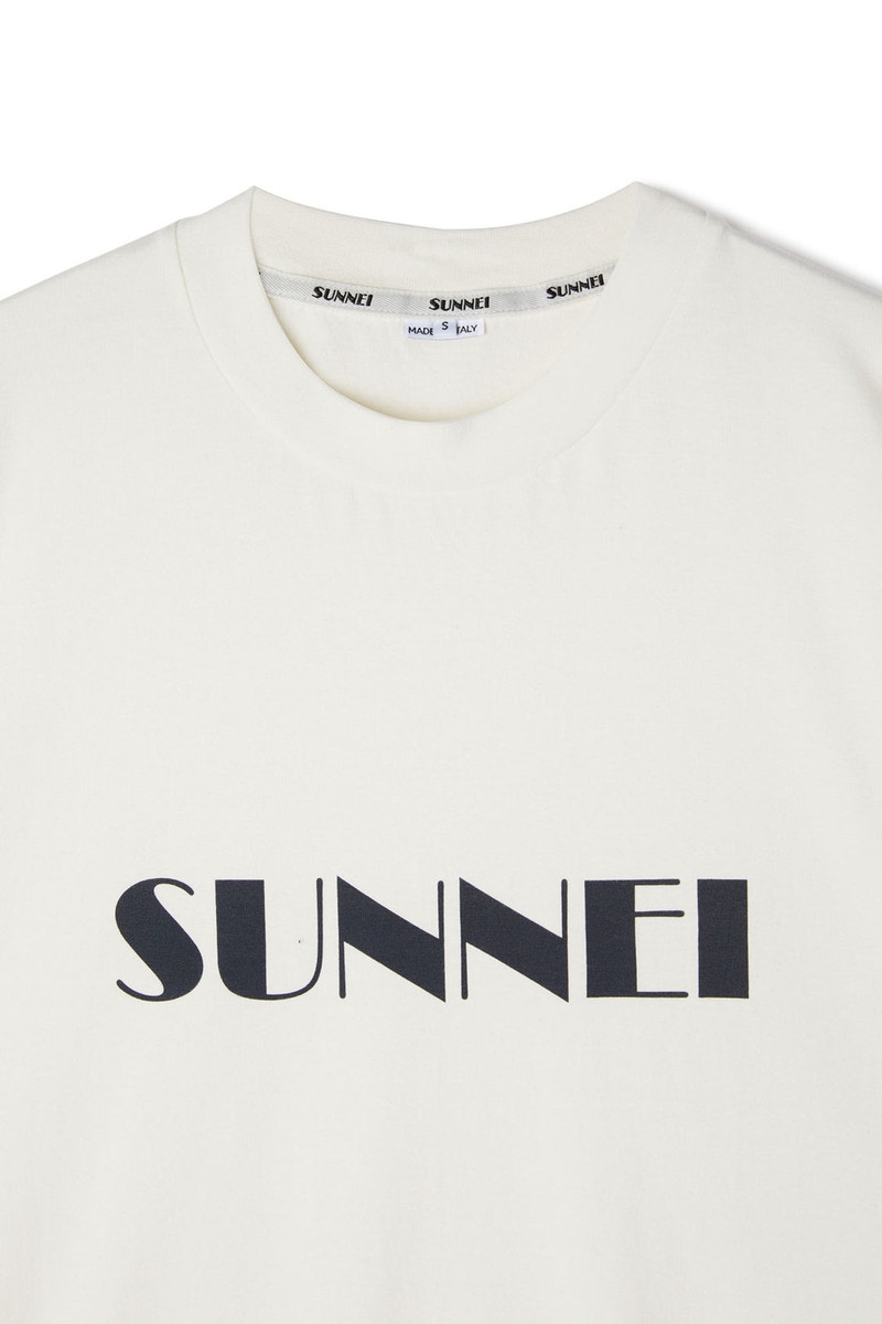 SUNNEI WHITE T-SHIRT WITH LOGO outlook