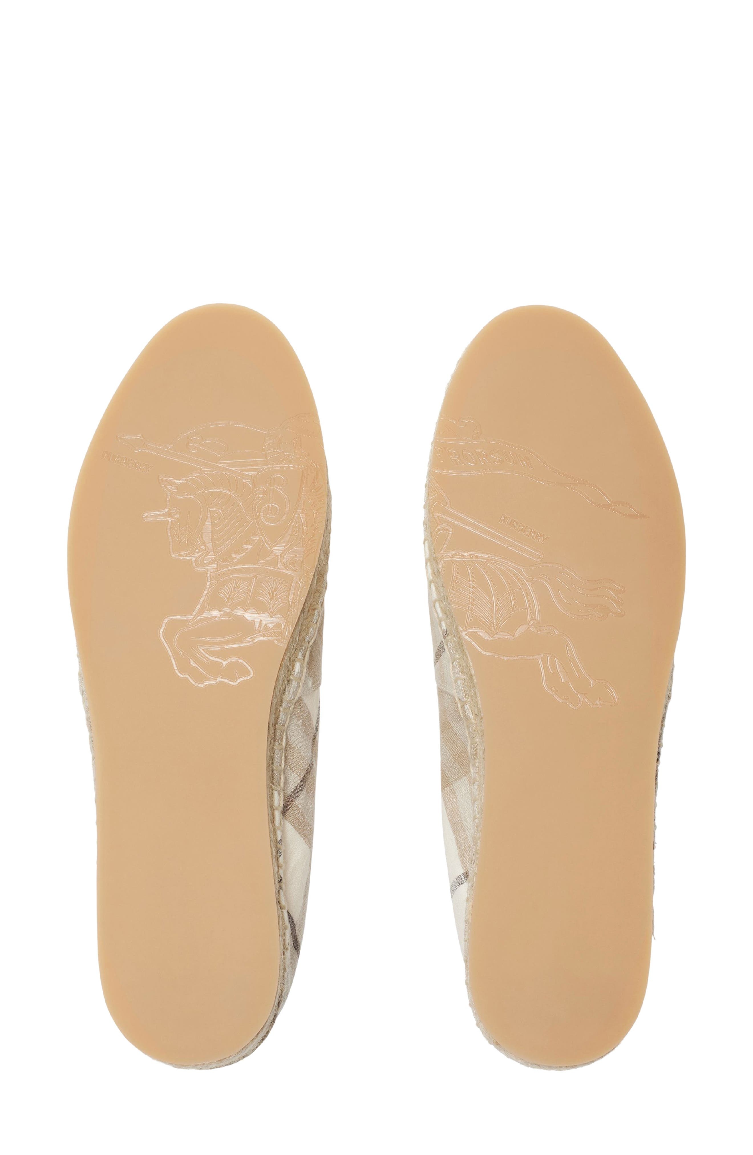 burberry Mews Check Espadrille Flat in Cotton Ip Check at Nordstrom - 4