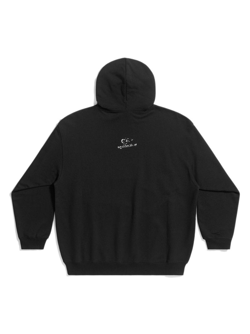 BALENCIAGA logo-print cotton hoodie outlook