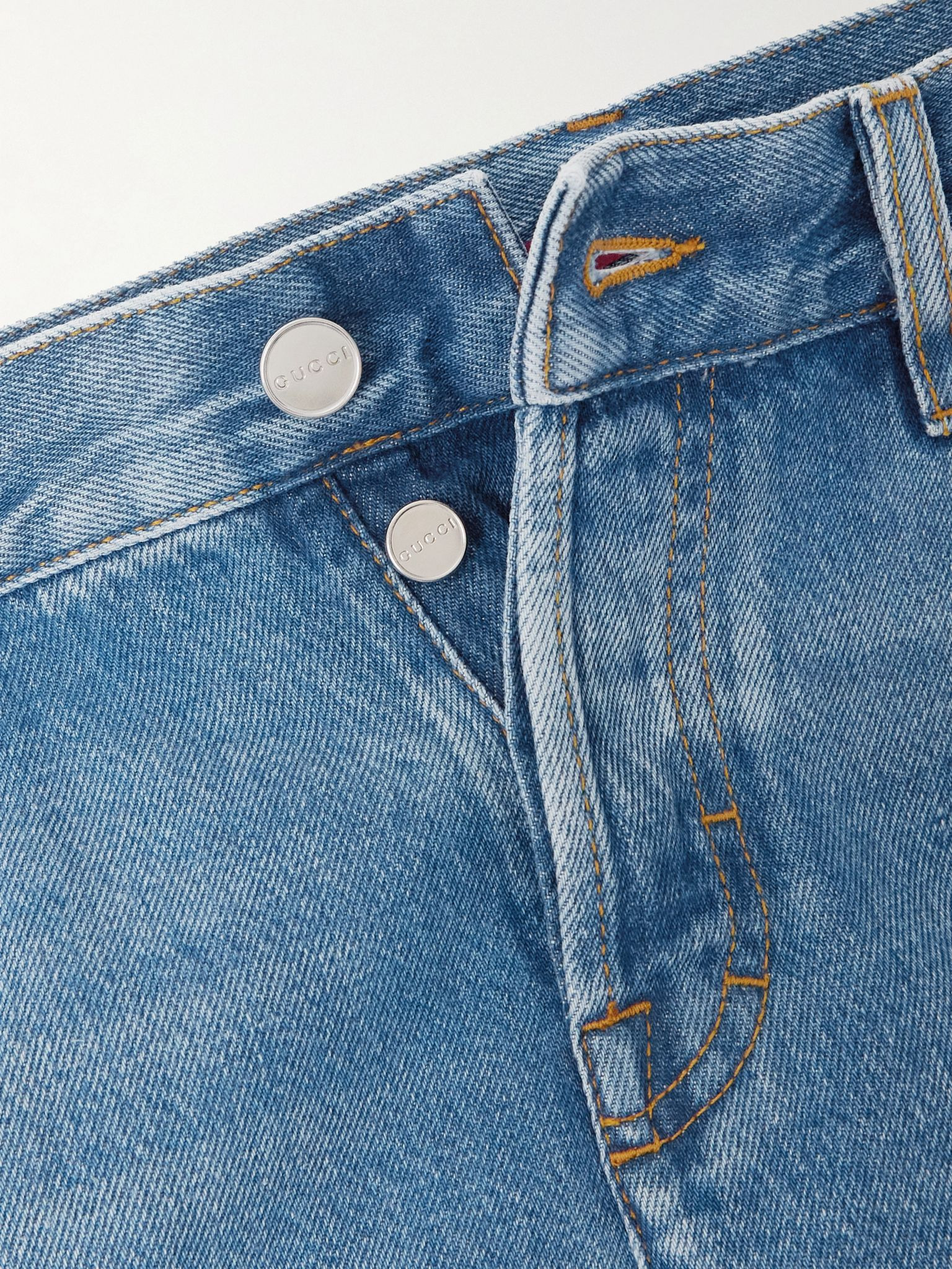 Cropped mid-rise straight-leg jeans Blue - 5