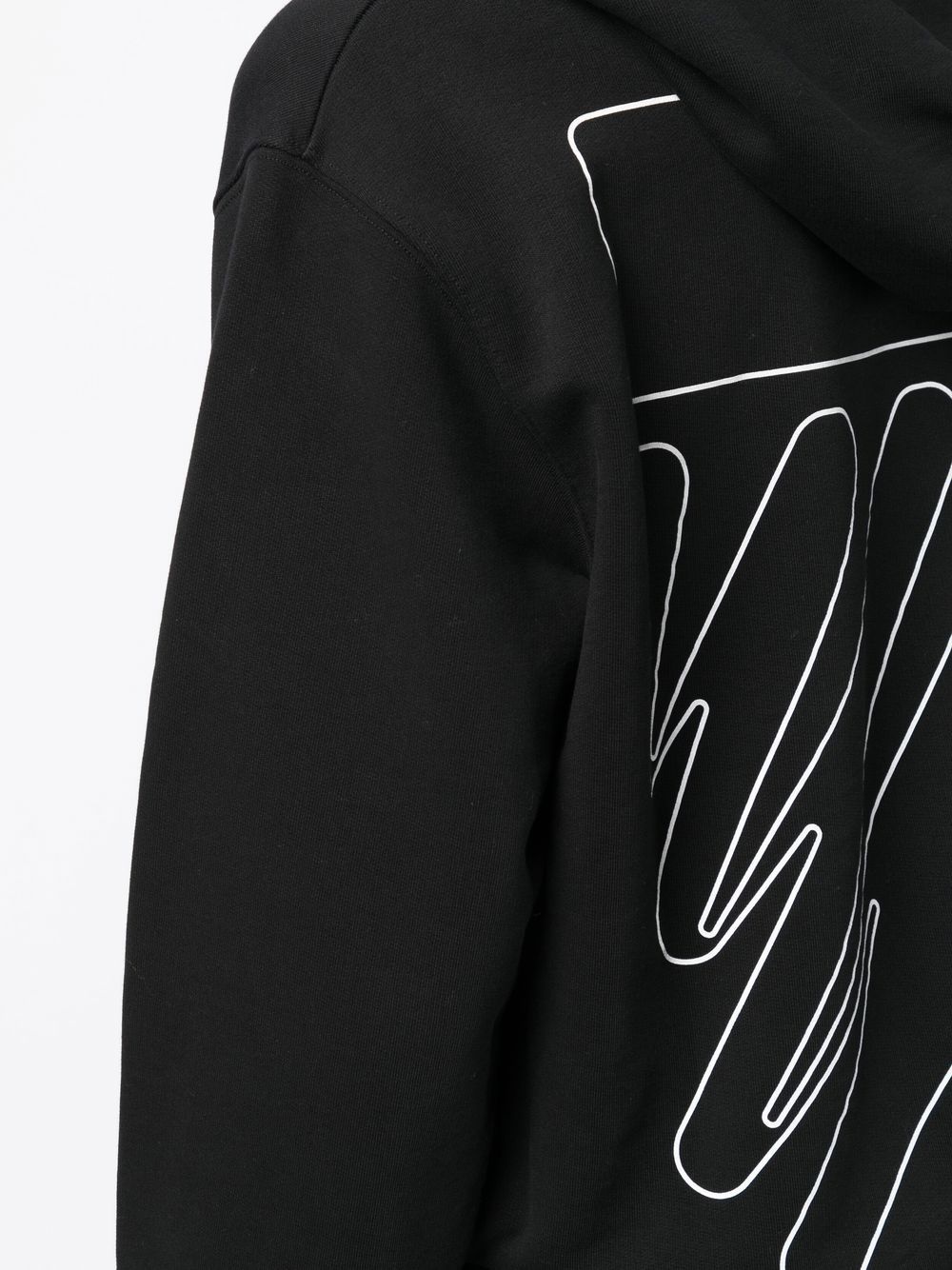 Wave Outl Diag print hoodie - 5