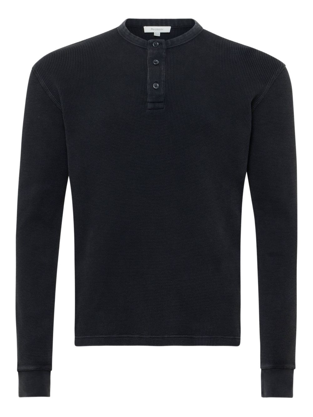 waffle-knit henley T-shirt - 1