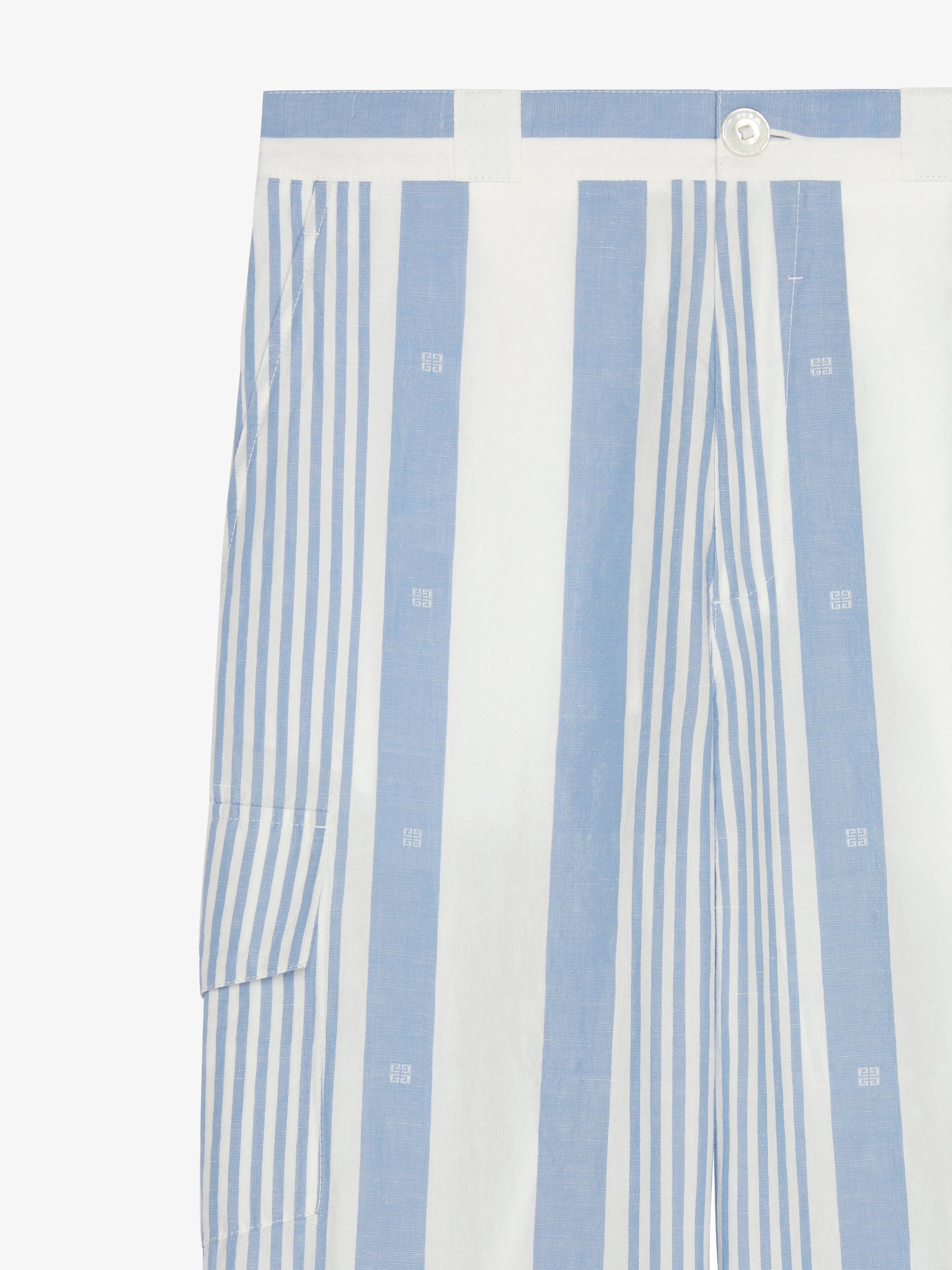 PANTS IN LINEN WITH 4G STRIPES - 5