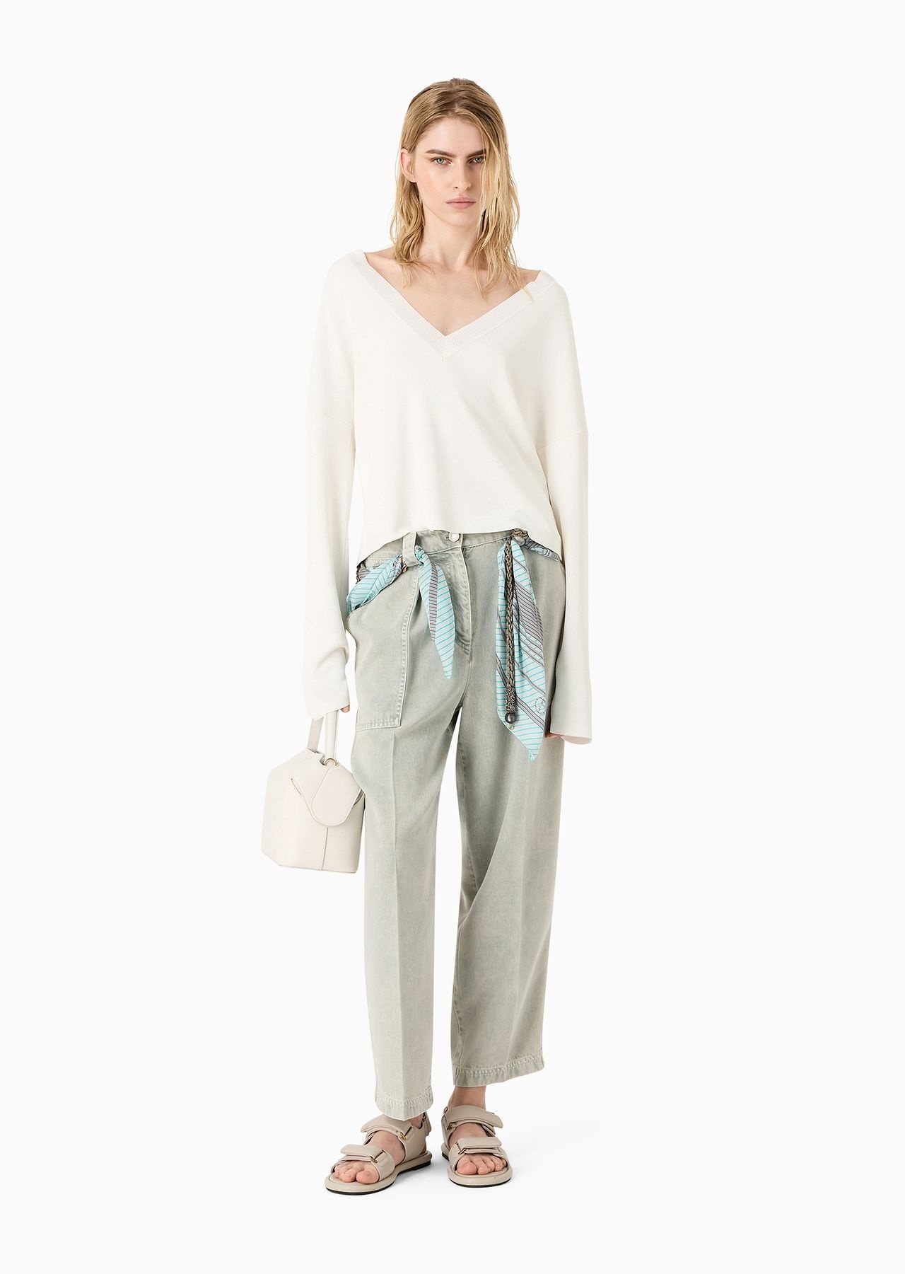 Viscose V-neck jumper - 4
