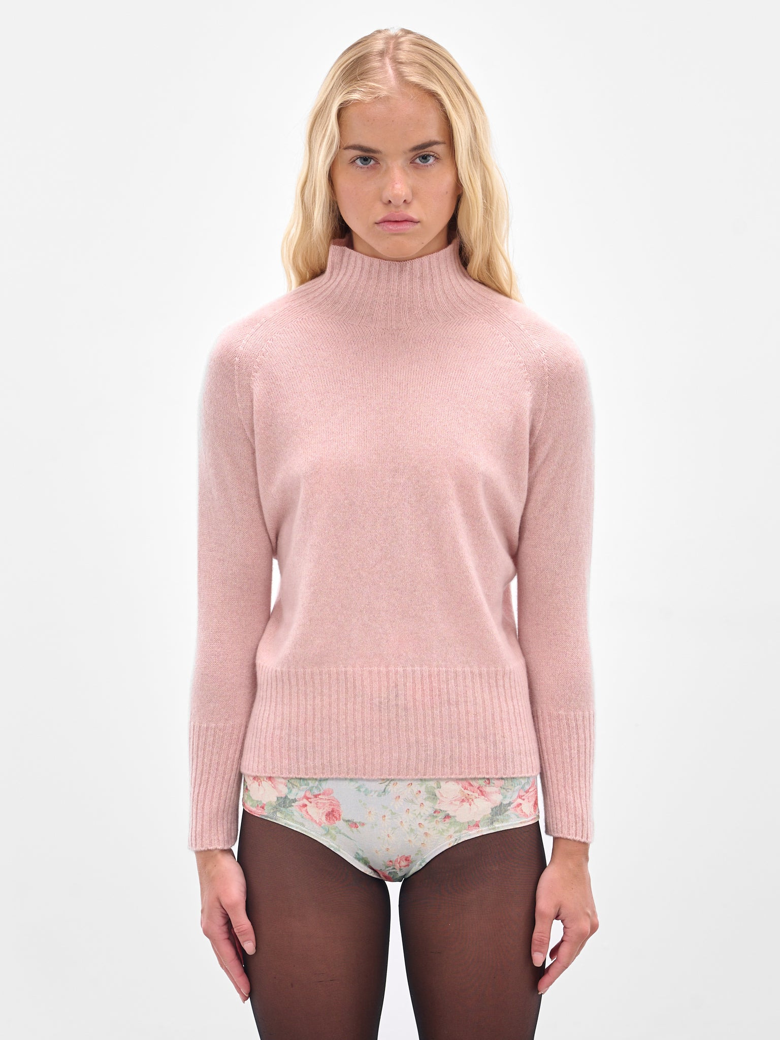 Pink Cashmere Open Back Jumper - 1
