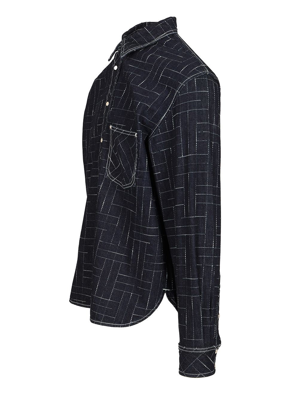 Kenzo Weave Casual Shirt Shirts Blue - 3