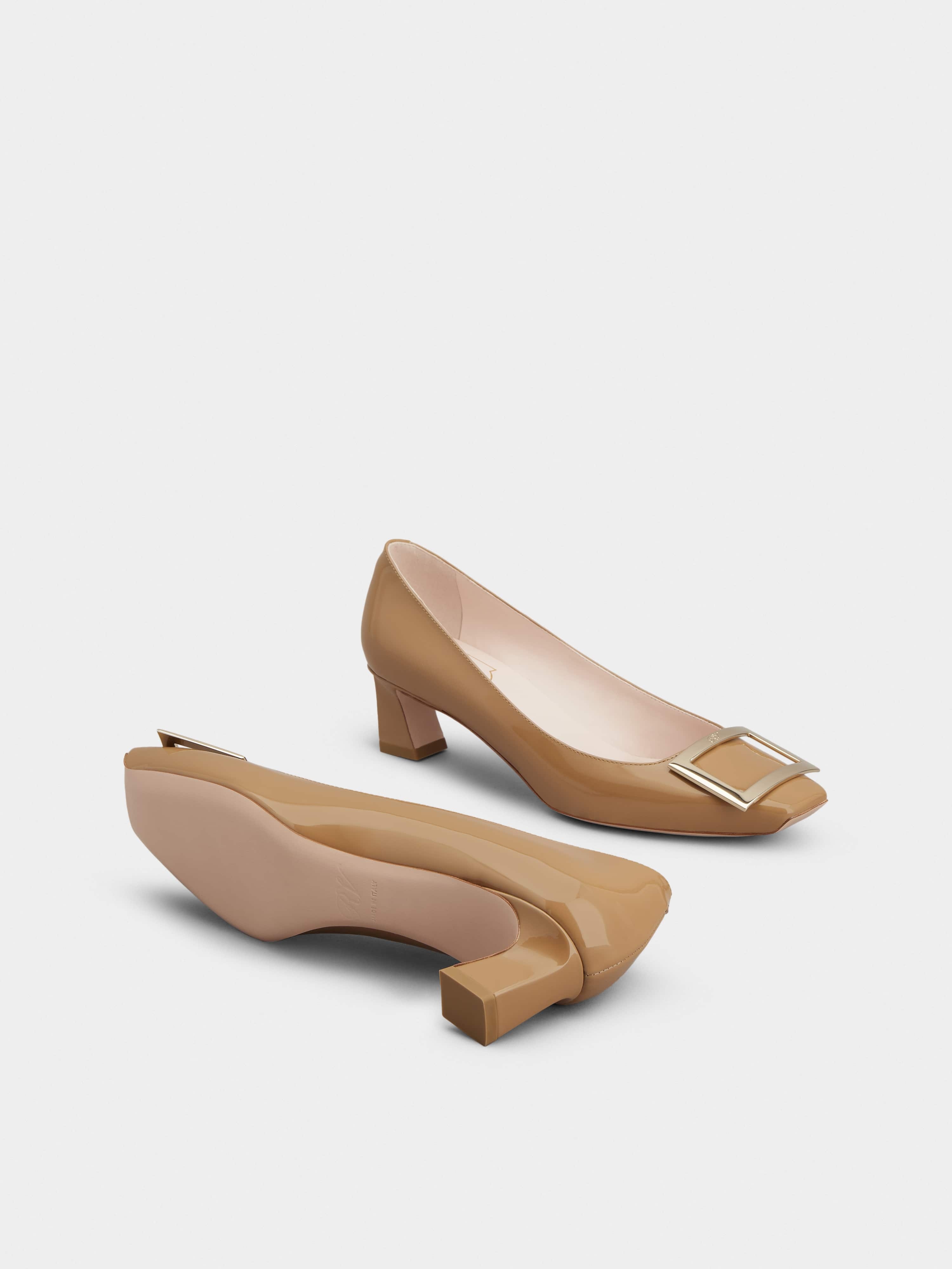 Trompette Metal Buckle Pumps in Patent Leather - 6