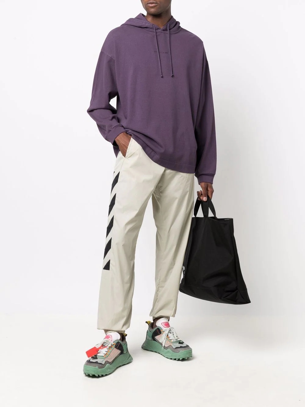 diagonal-stripe track pants - 2