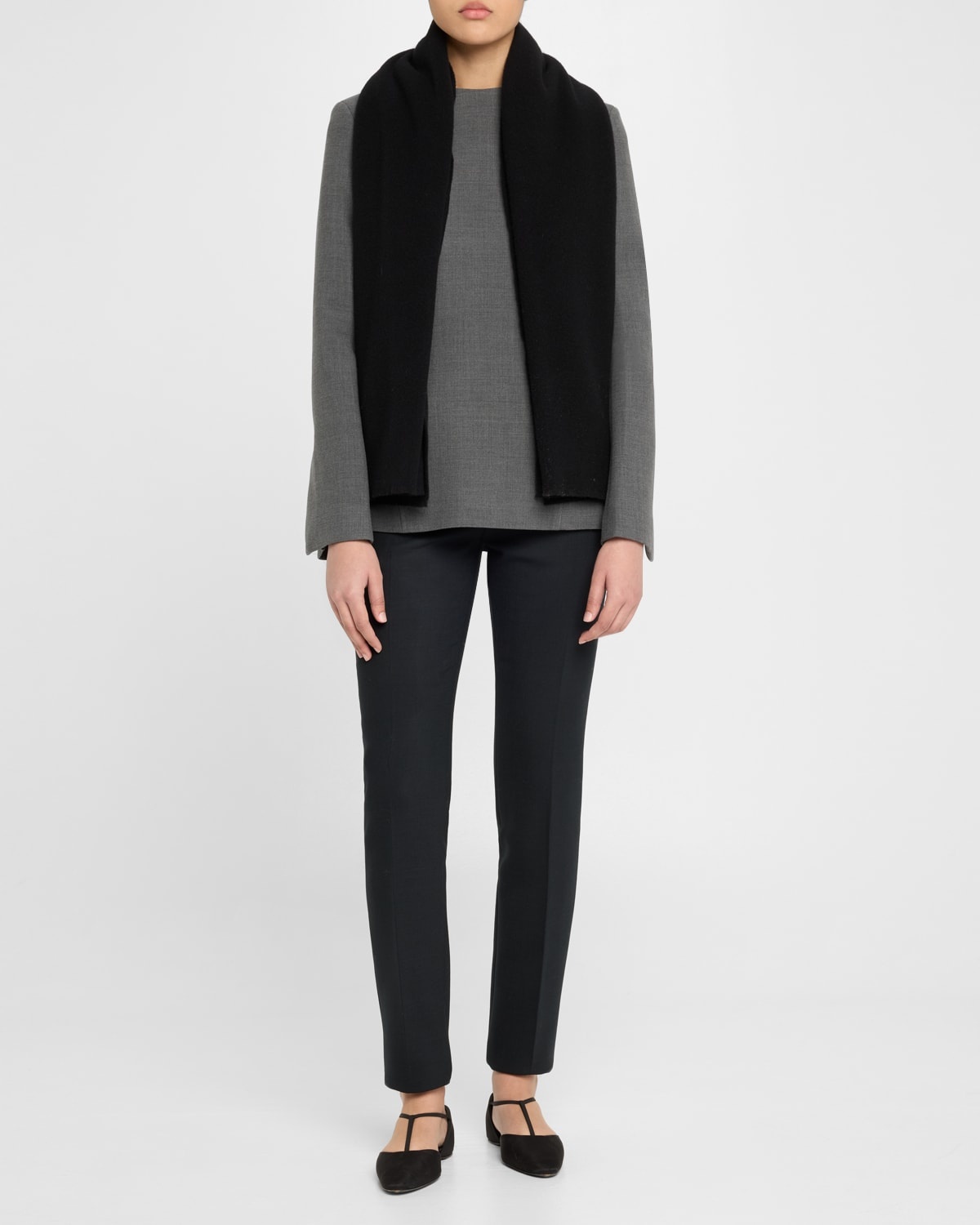 Wide Classic Wool Scarf - 2