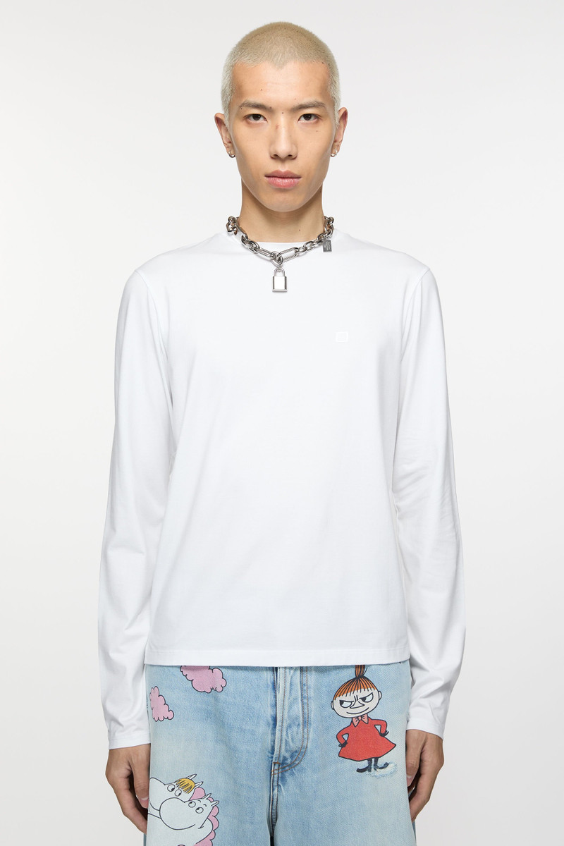 Acne Studios Long sleeve t-shirt - regular fit - Optic White outlook