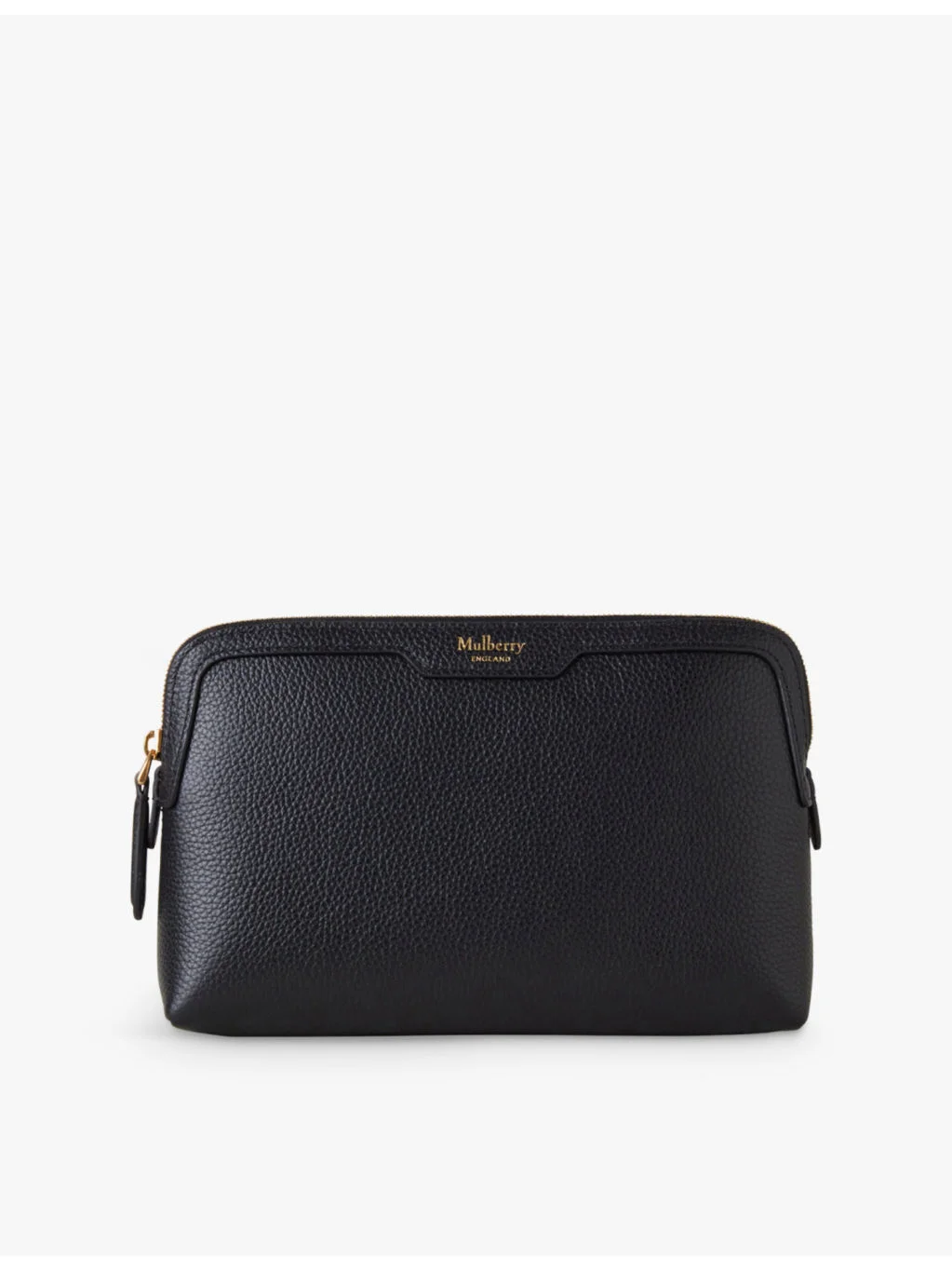 Logo-Embossed Small Grained-Leather Cosmetic Pouch - 1