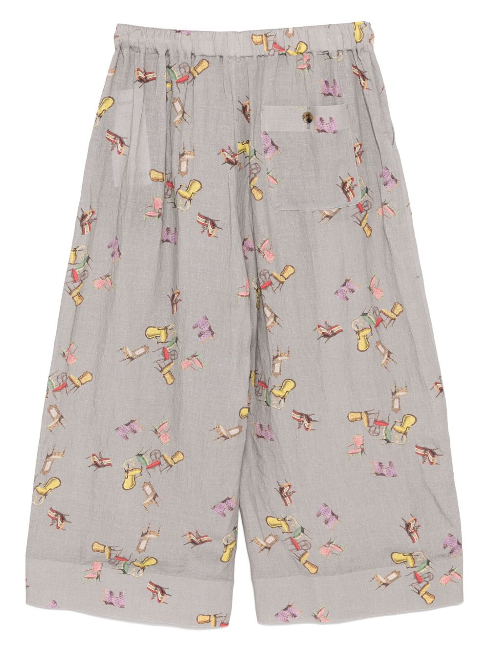 linen wide-leg pants - 2