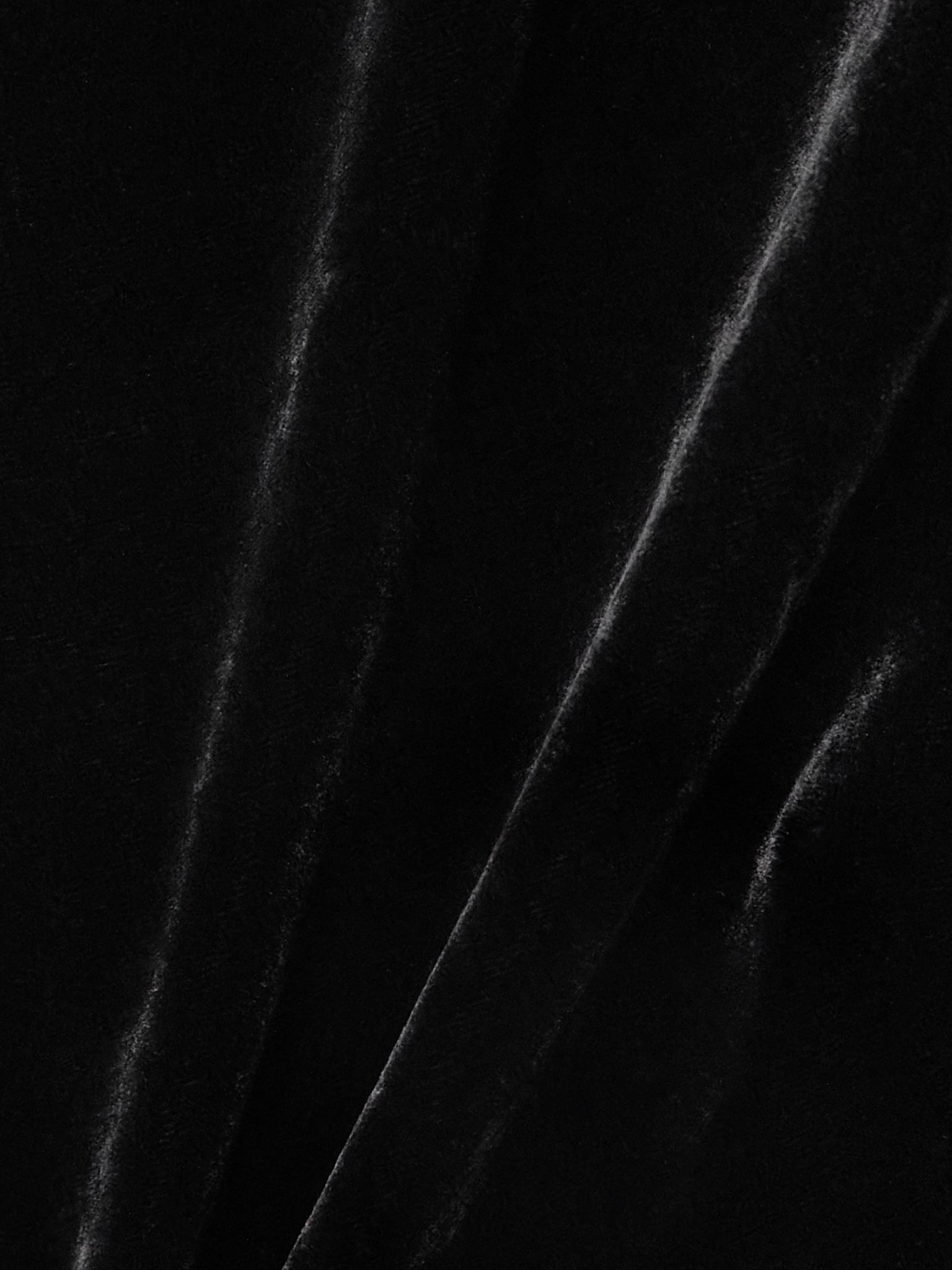 Twisted open-back cutout velvet gown Black - 4