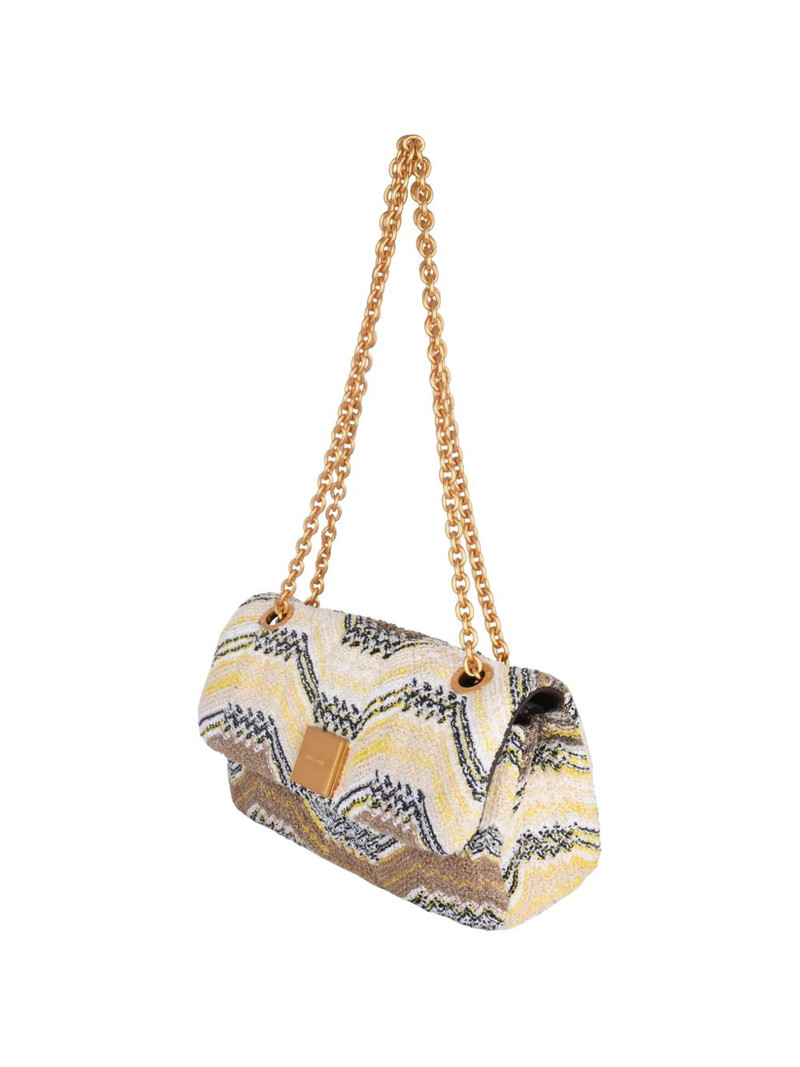 Caperdoni zig-zag sequin-embellished clutch bag 3