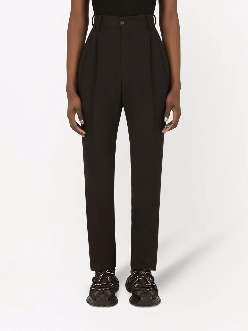 high-waisted tailored trousers - 3