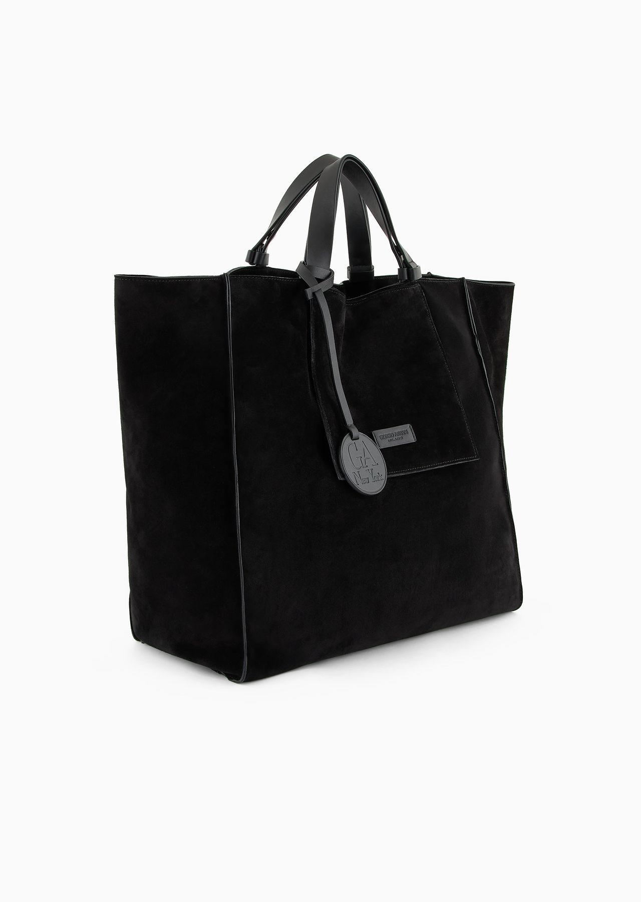 Suede and leather shopper bag - 2