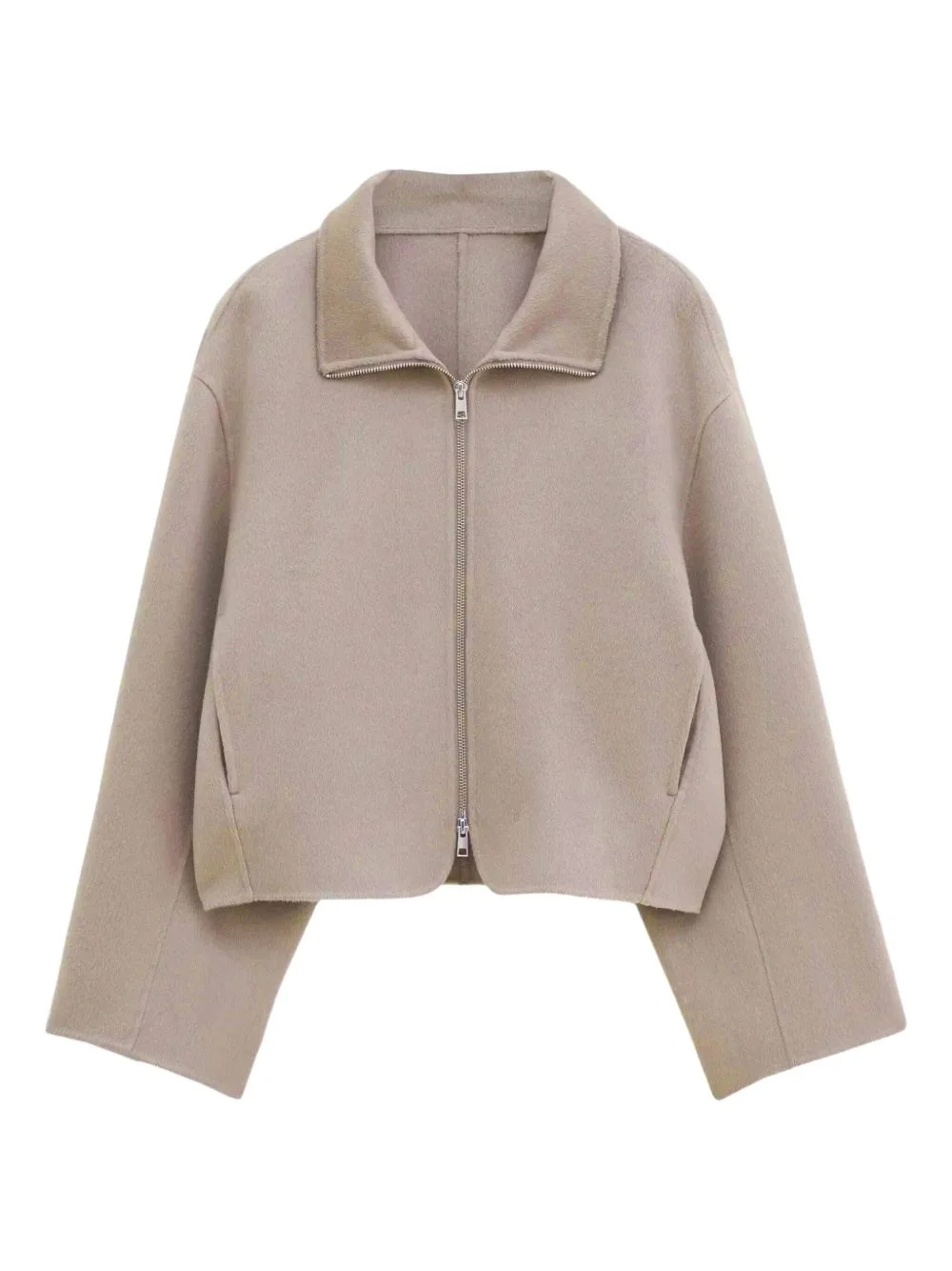 zip-front cropped jacket - 1