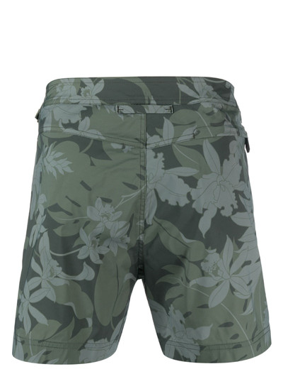 TOM FORD floral-print swim shorts outlook