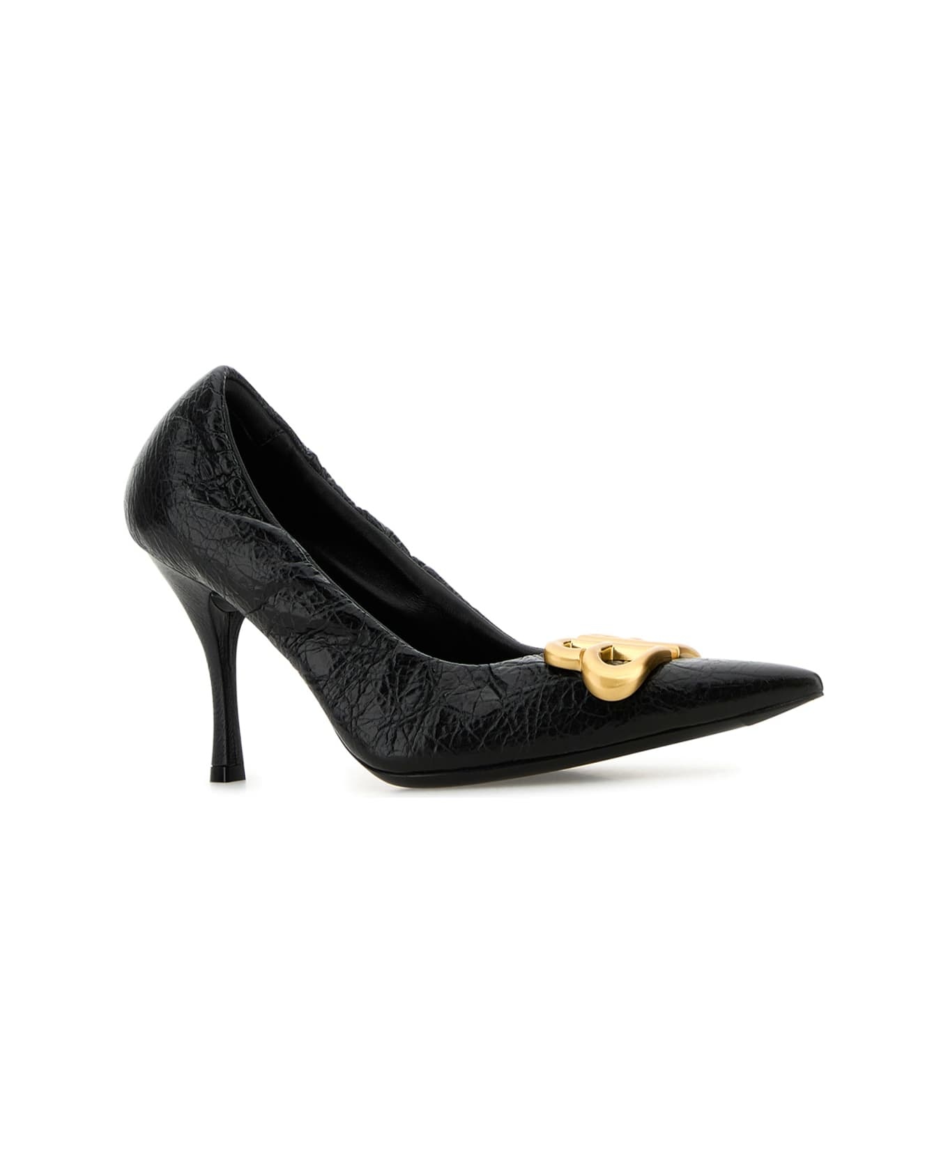 Black Leather Monaco Pumps - 2
