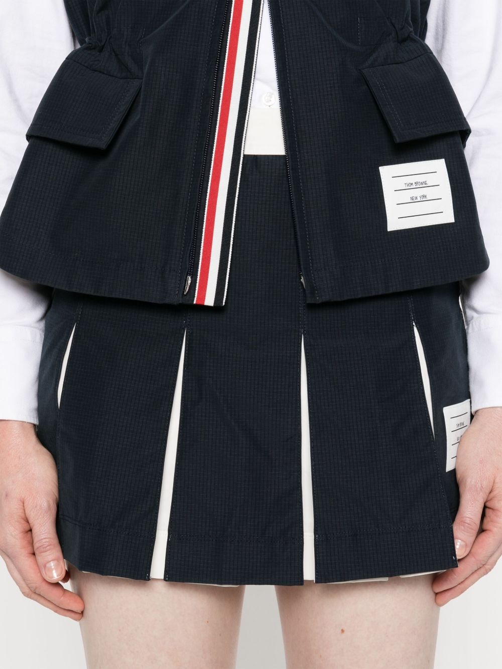 pleated ripstop miniskirt - 5