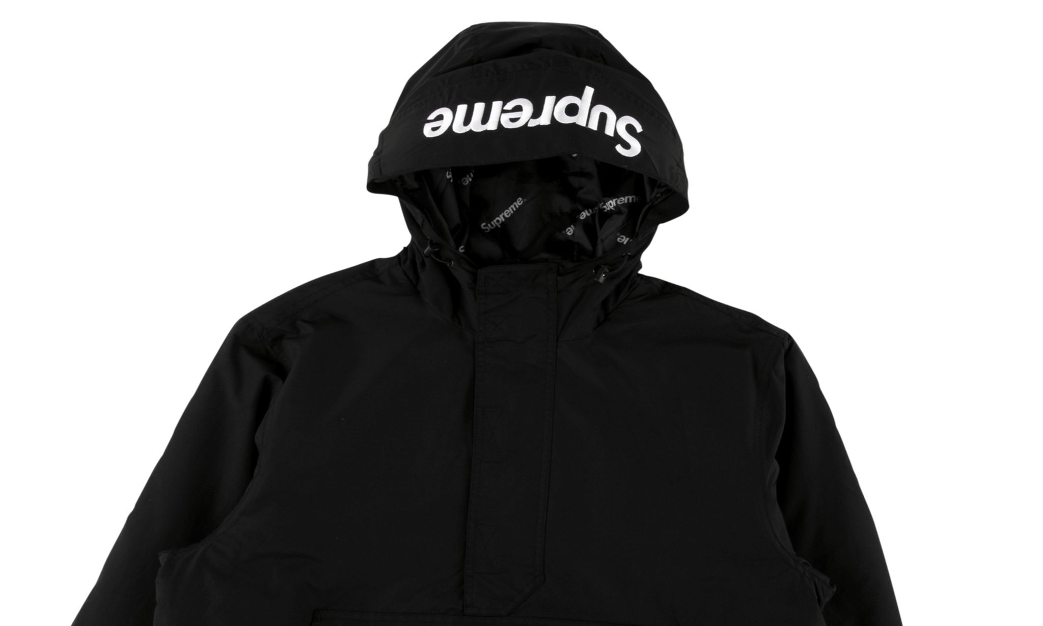 Supreme Hooded Logo Half Zip Pullover 