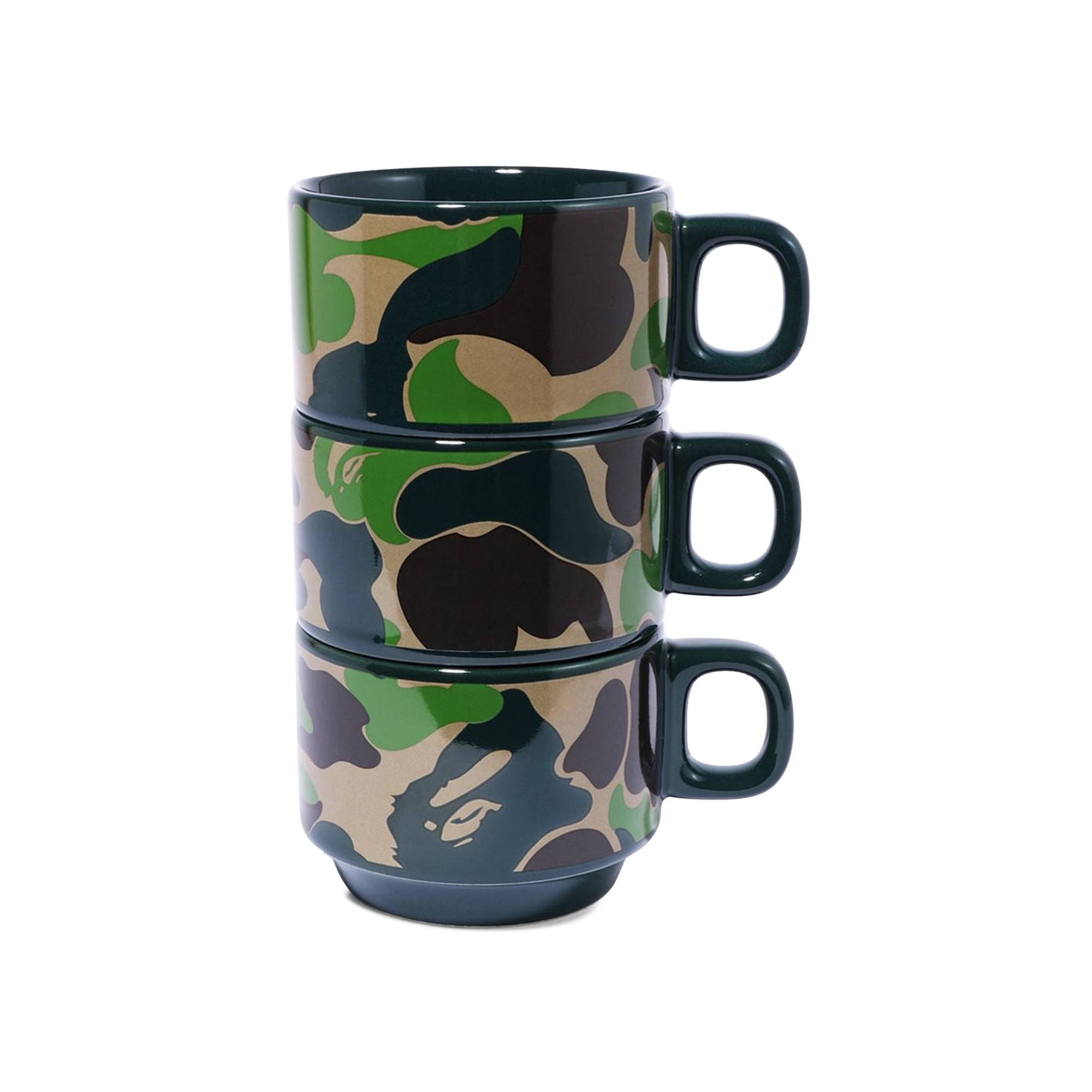 BAPE ABC Camo Stacking Mugs 'Green' - 1