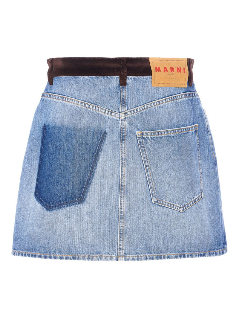 Marni denim mini skirt outlook
