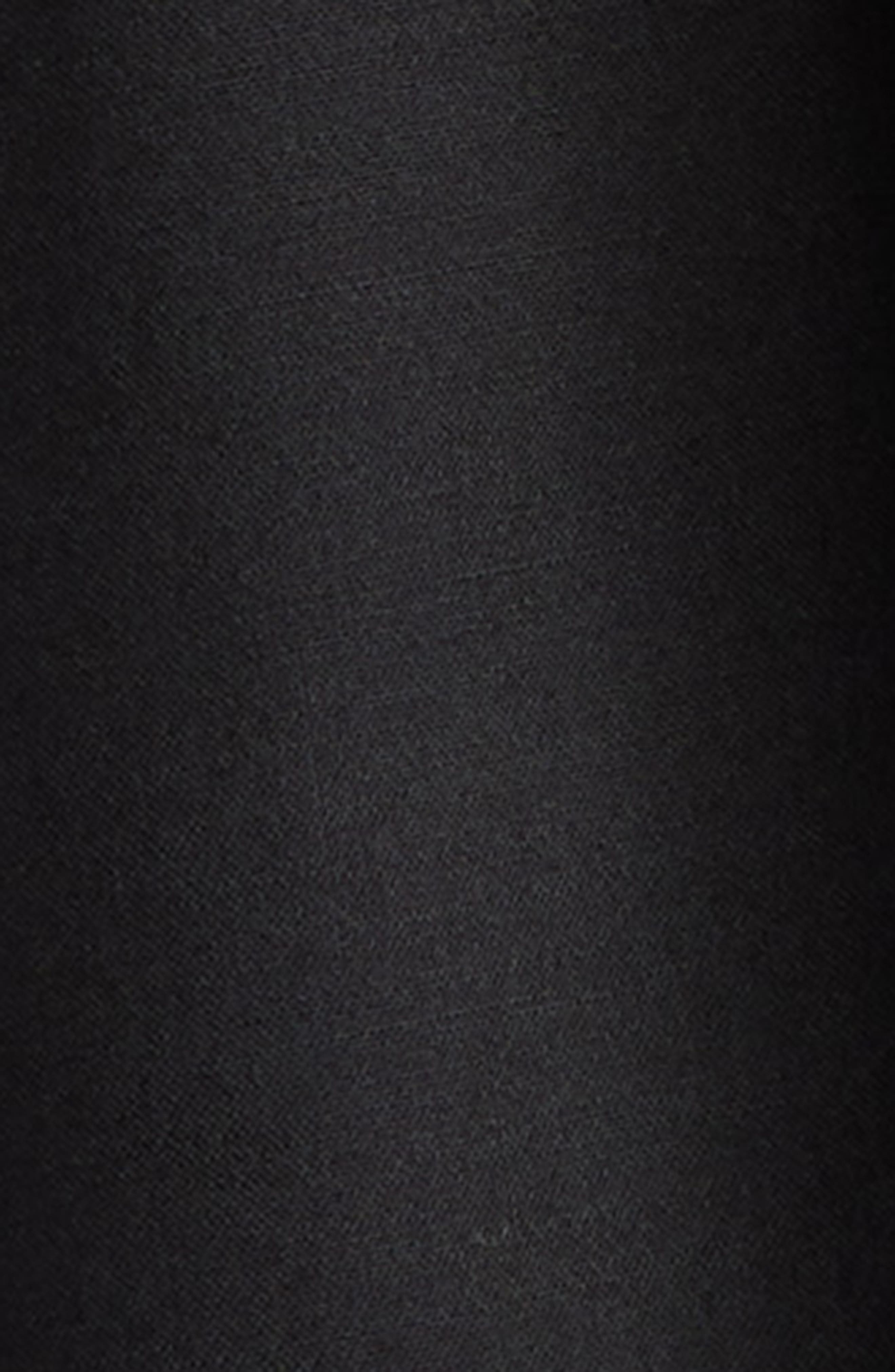Oscar de la Renta Orchid Embroidered Split Sleeve Dress in Black at Nordstrom - 6