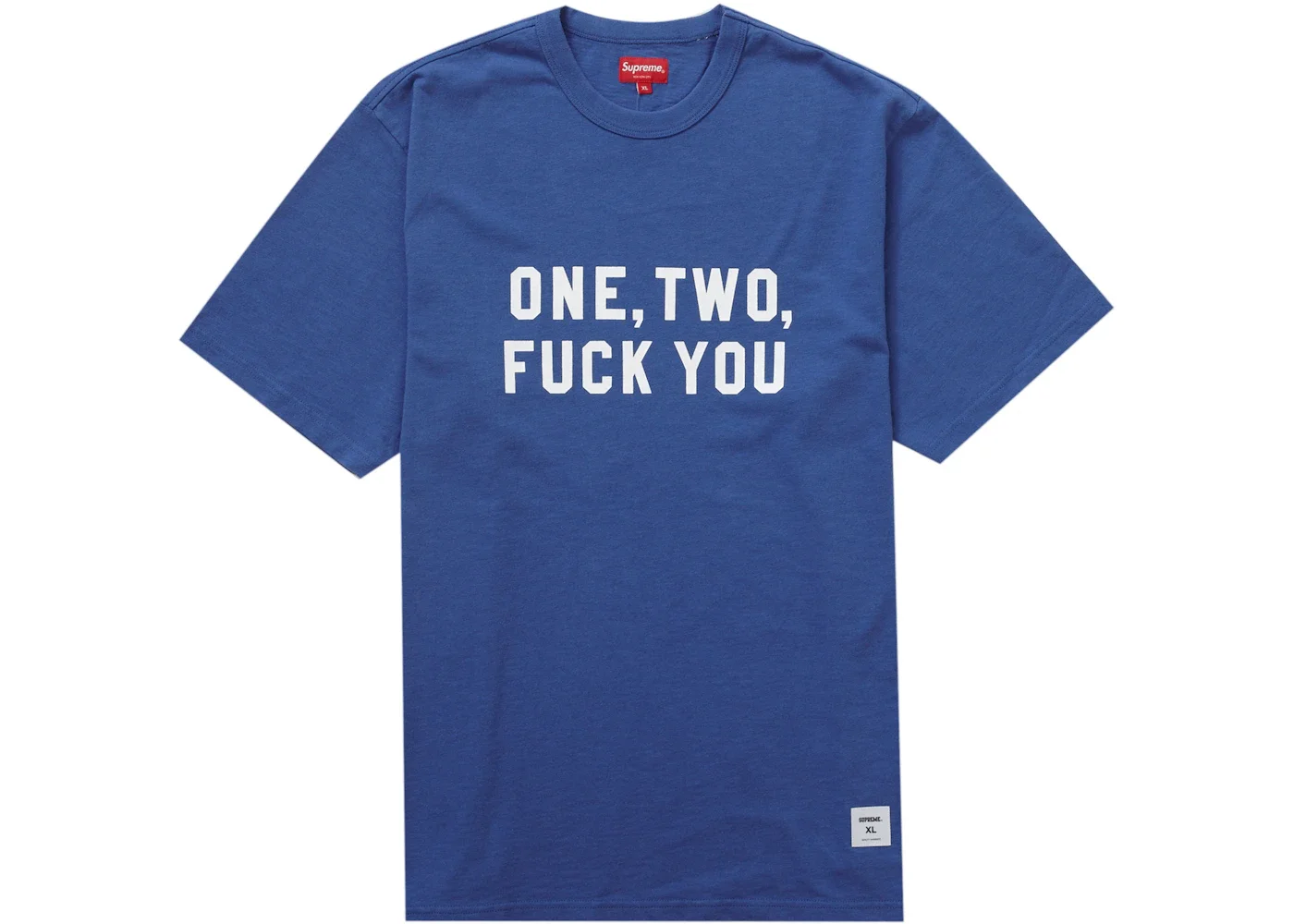 Supreme One Two Fuck You S/S Top Royal - 1