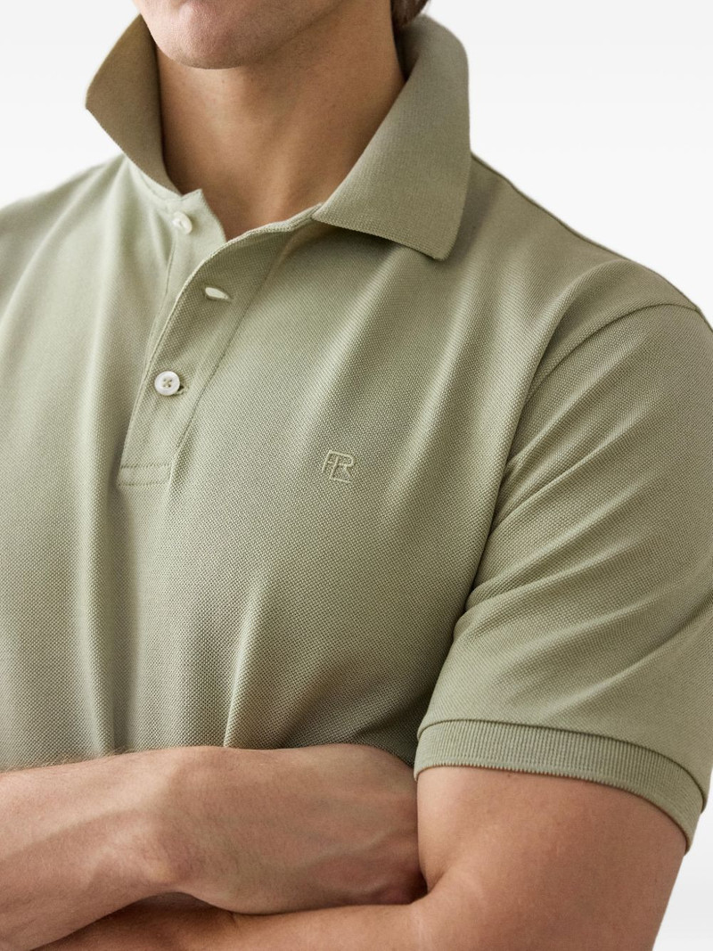 logo-embroidered cotton polo shirt 5