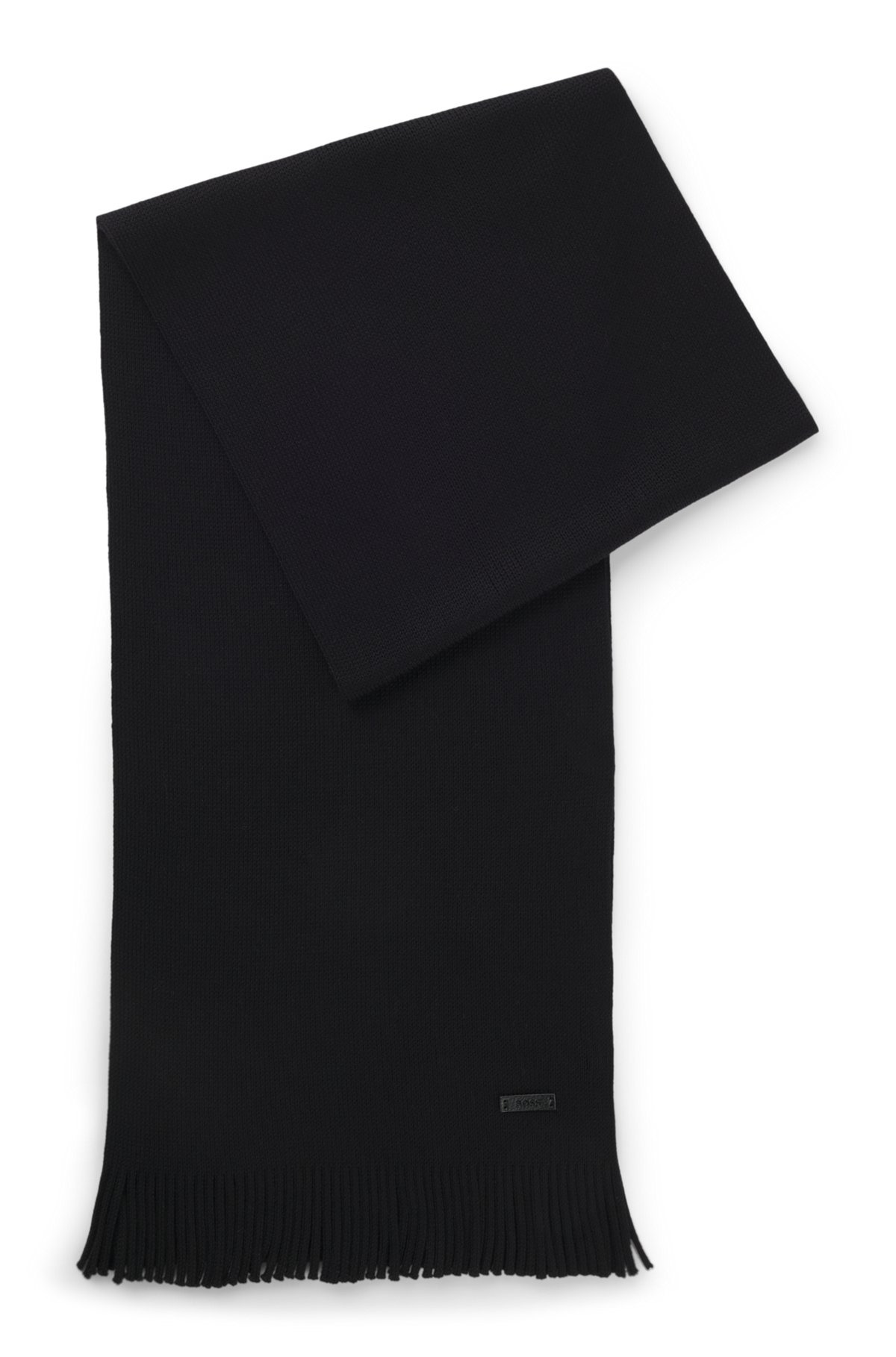 RASCHEL-KNIT SCARF IN VIRGIN WOOL - 1