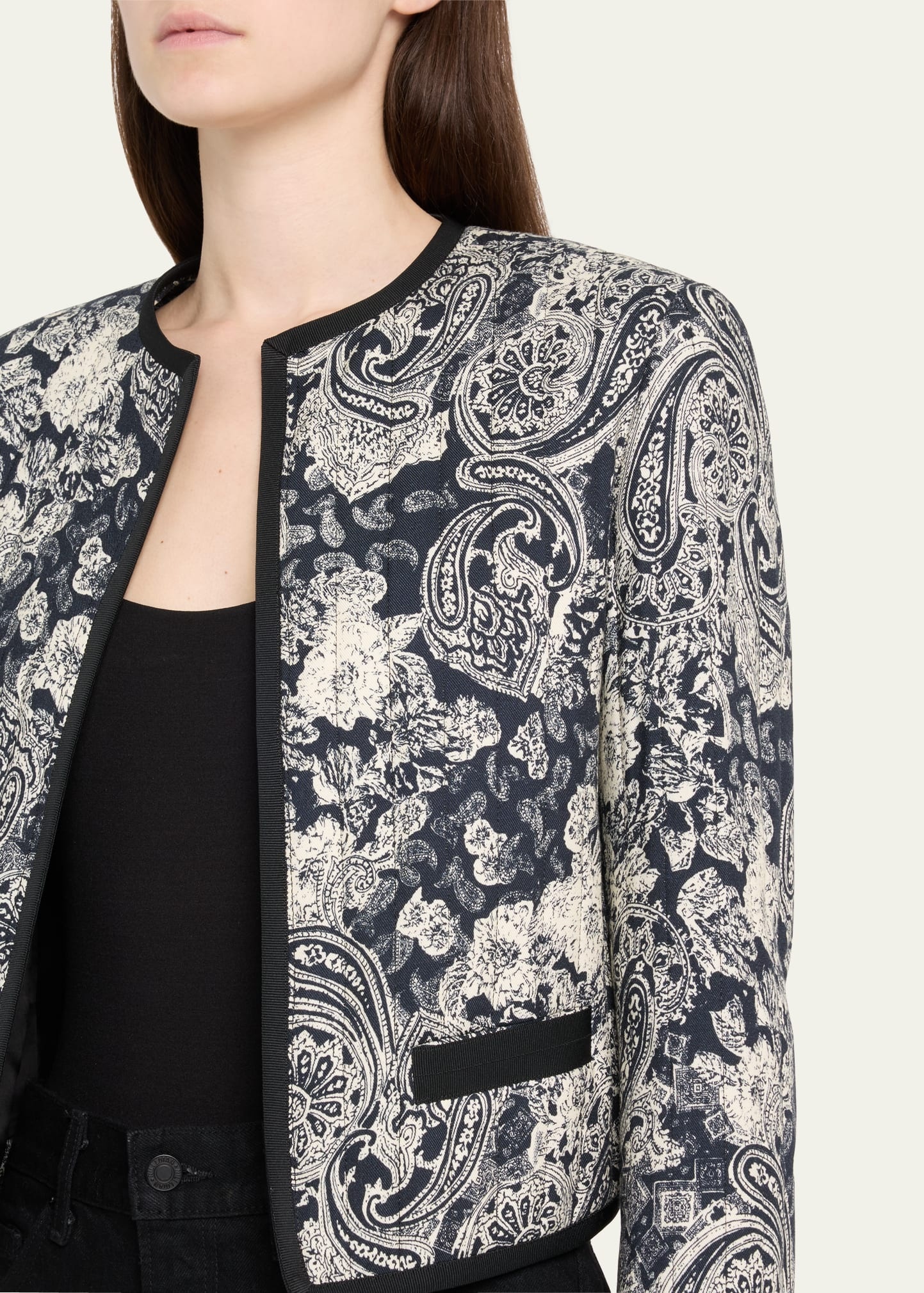 Bono Paisley Open-Front Jacket - 5