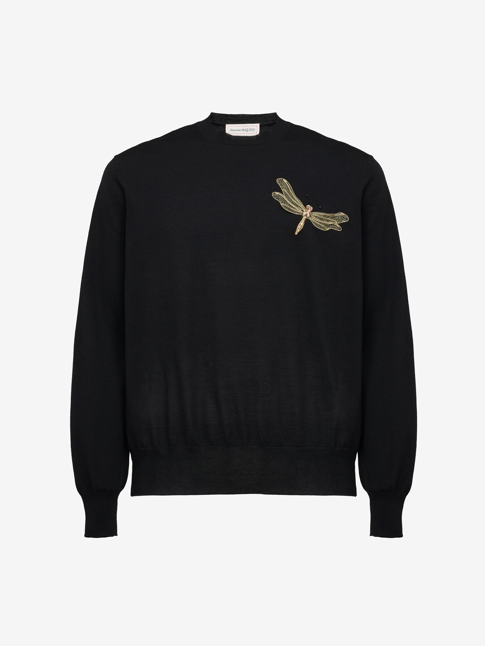 Men's Dragonfly Applique Jumper in Black/ Gold - 1