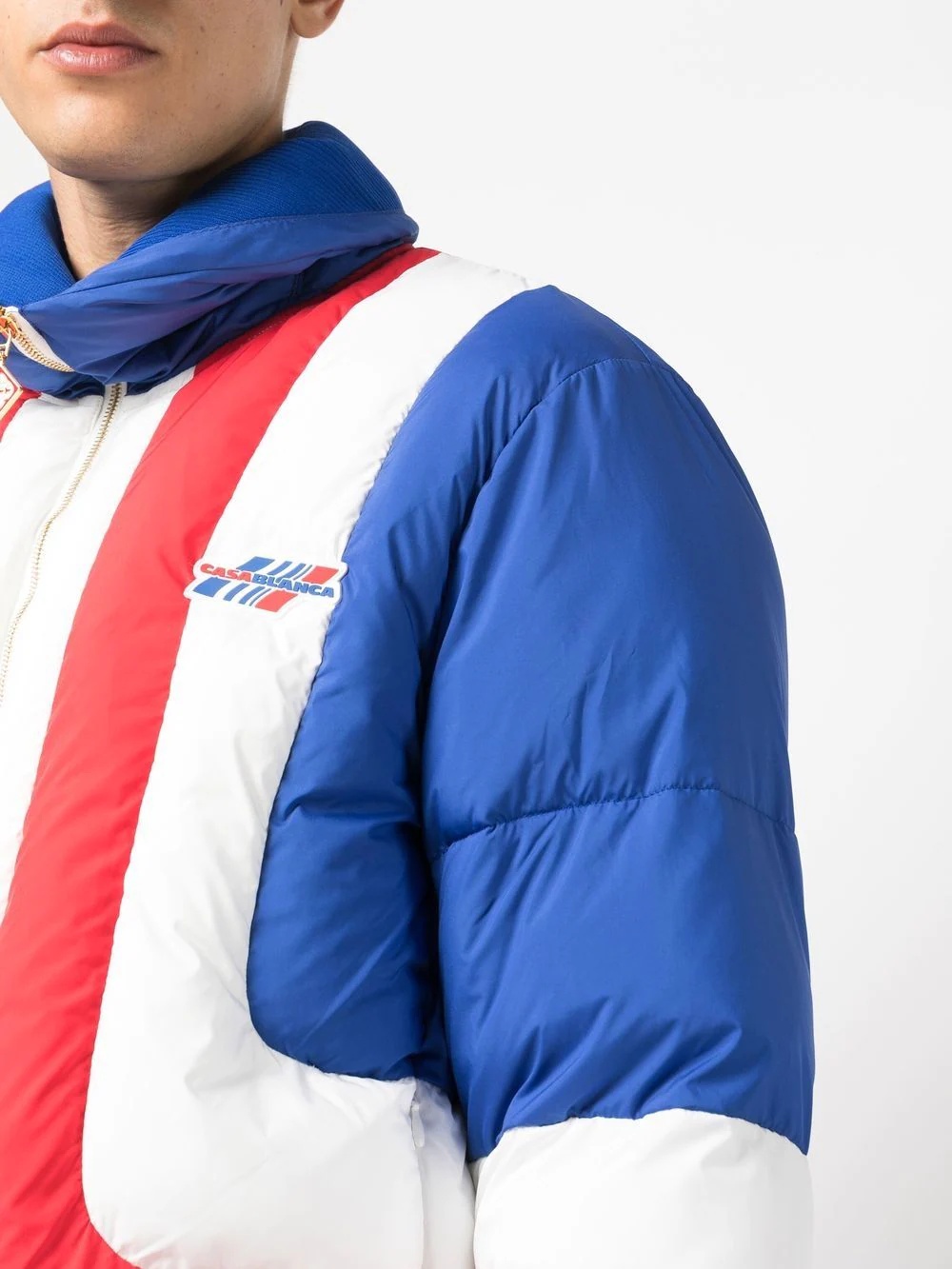 colour-block puffer jacket - 5