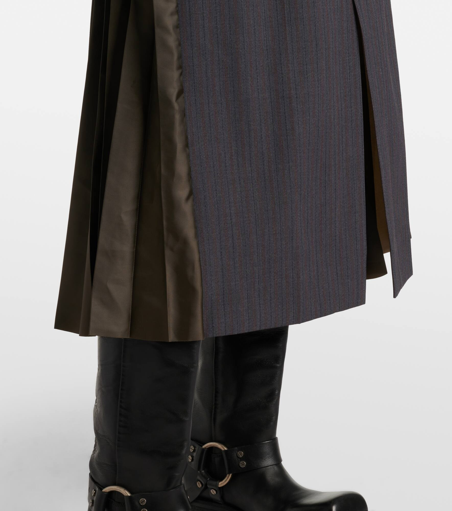 Paneled midi skirt - 5